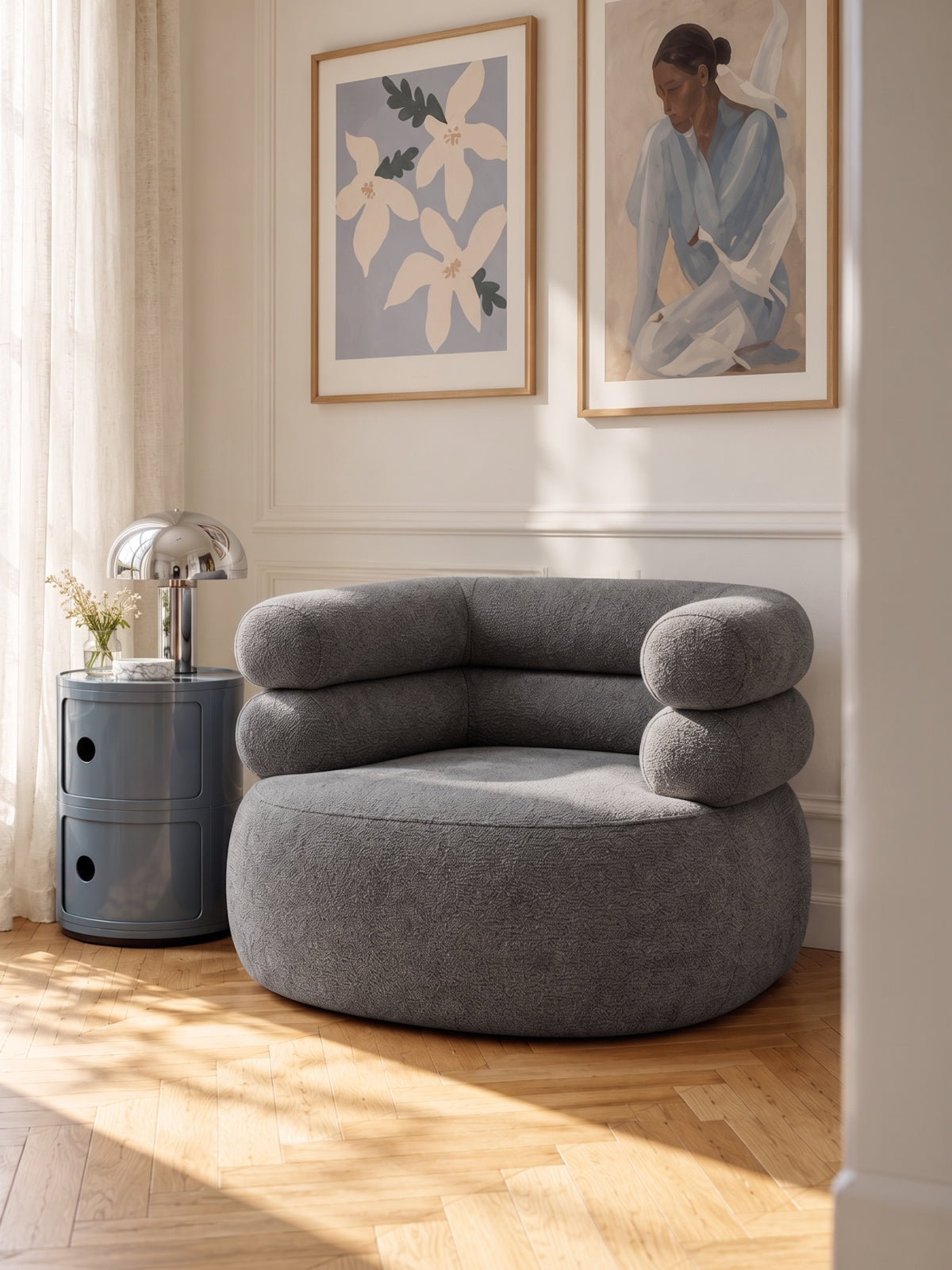 Fotoliu de relaxare Melos obrotowy - maro șenil Dress Me 03