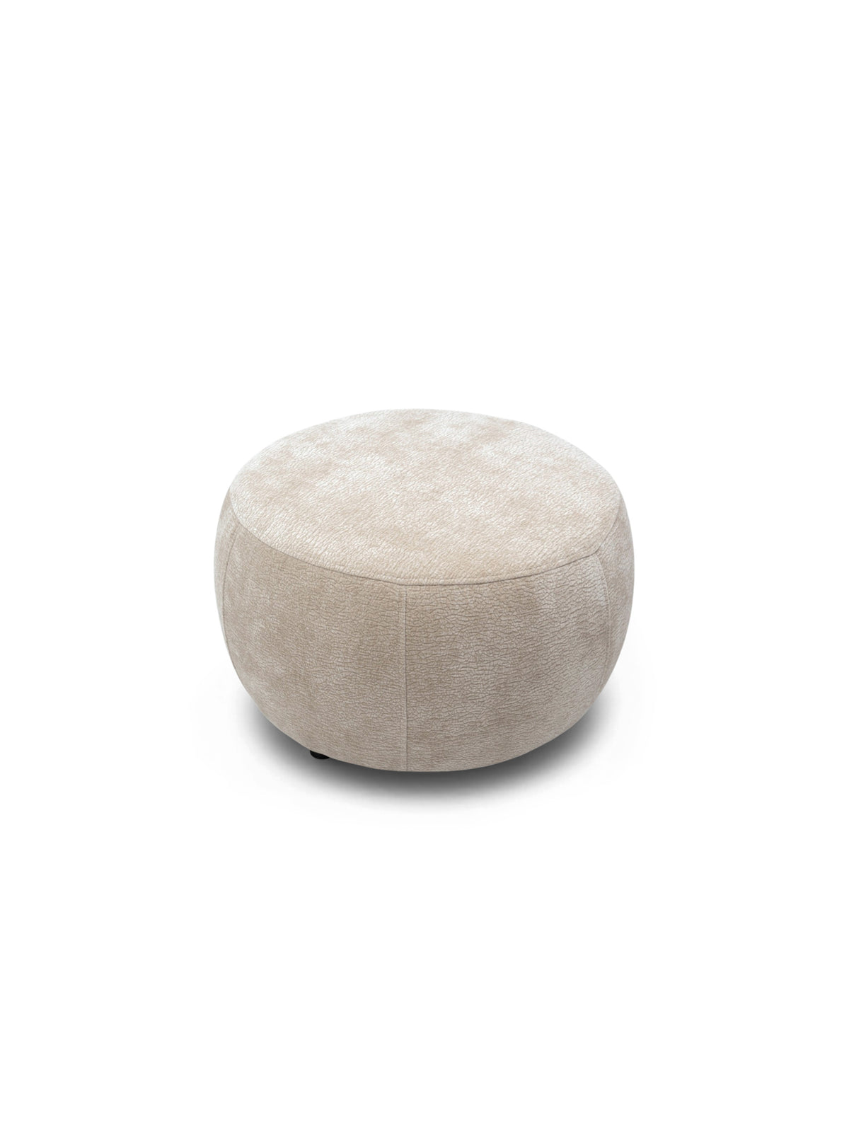 Taburetă Melos rotundă, culoare bej, pentru fotoliu relaxant