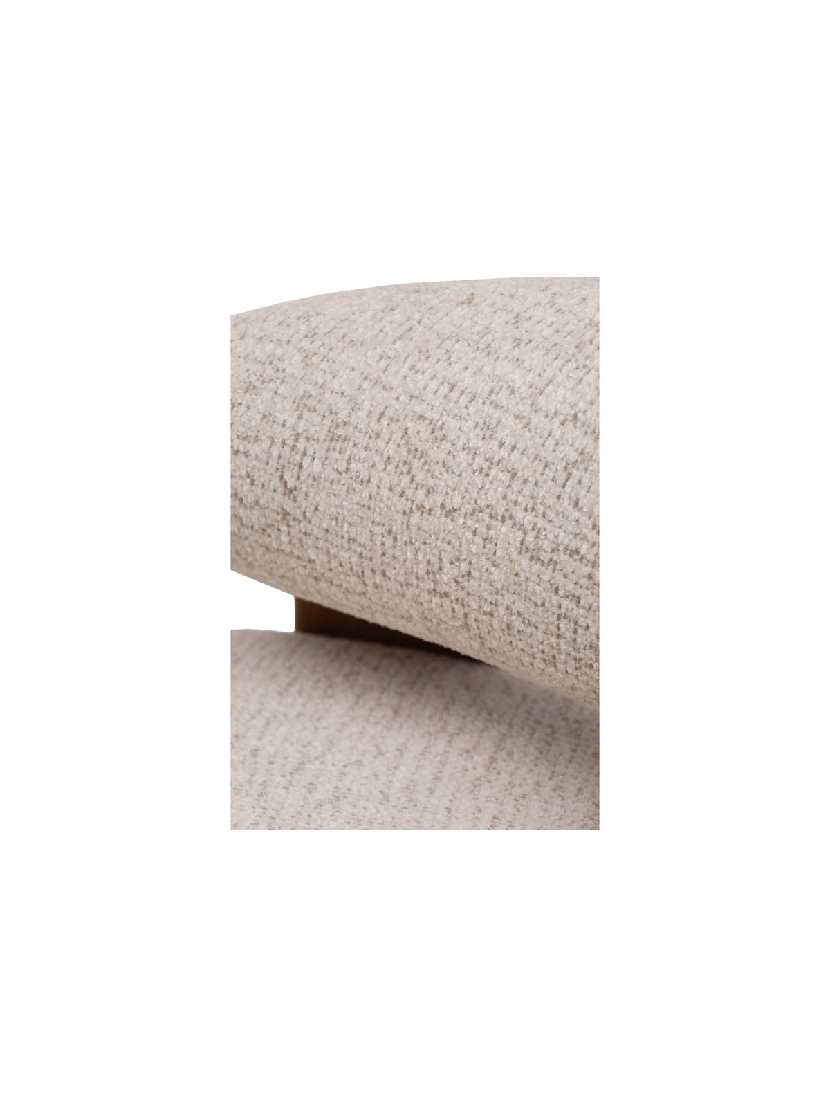 Fotoliu Olmo crem, material szenil Bella 05, cadru stejar deschis, detaliu material