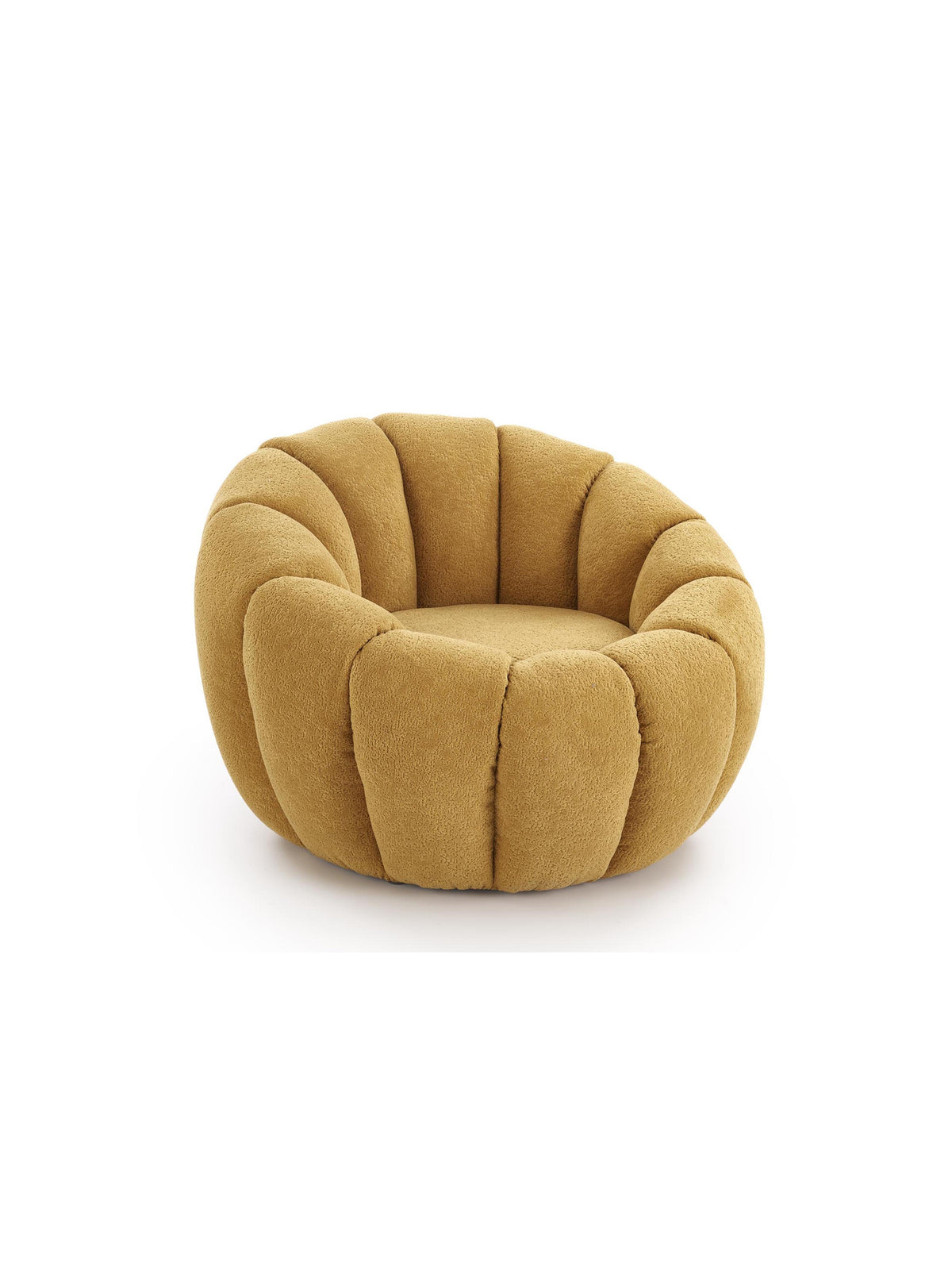Fotoliu Pares pentru relaxare, culoare muștar, design modern organic