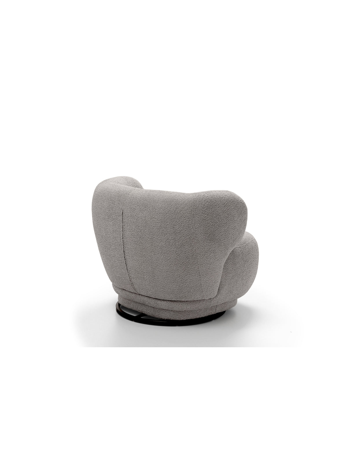 Fotoliu relaxant Skindi rotativ, material boucle Catch Me 24 gri, vedere din spate