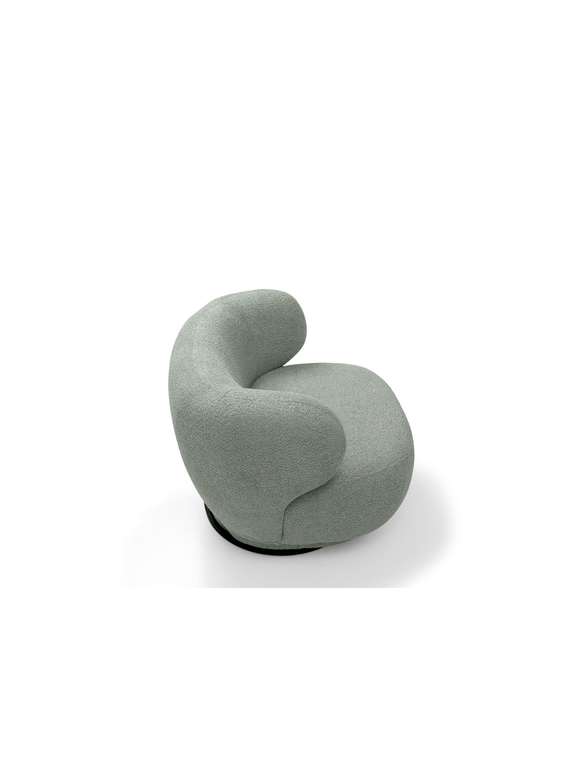 Fotoliu de relaxare Skindi rotativ verde boucle Catch Me 13 vedere laterală