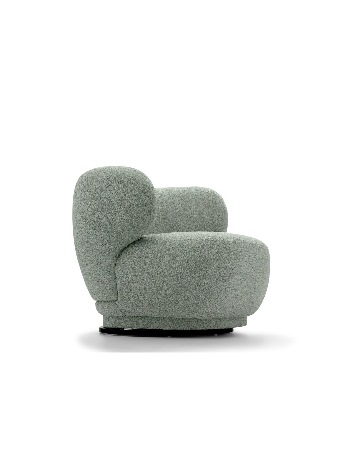 Fotoliu relaxant pivotant Skindi verde boucle Catch Me 13 vedere laterală