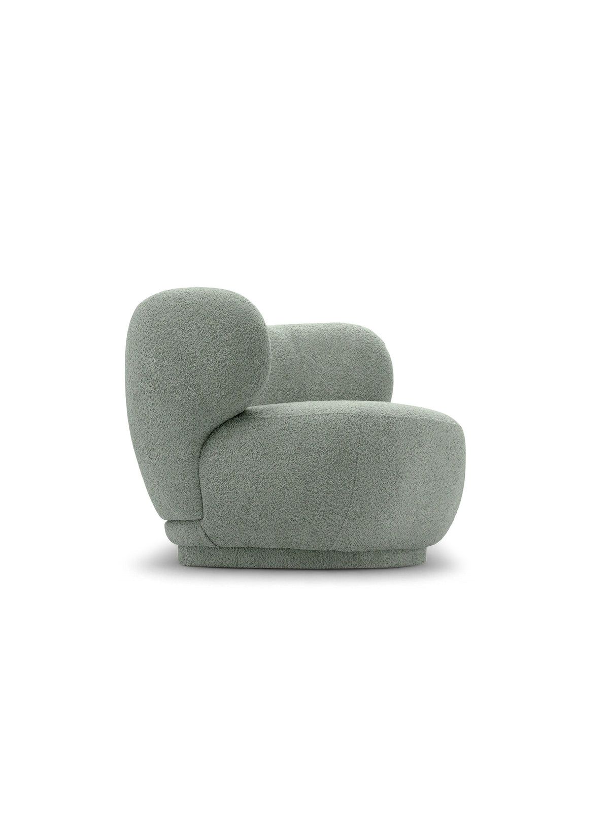 Fotoliu relax Skindi din material verde boucle Catch Me 13, vedere laterală