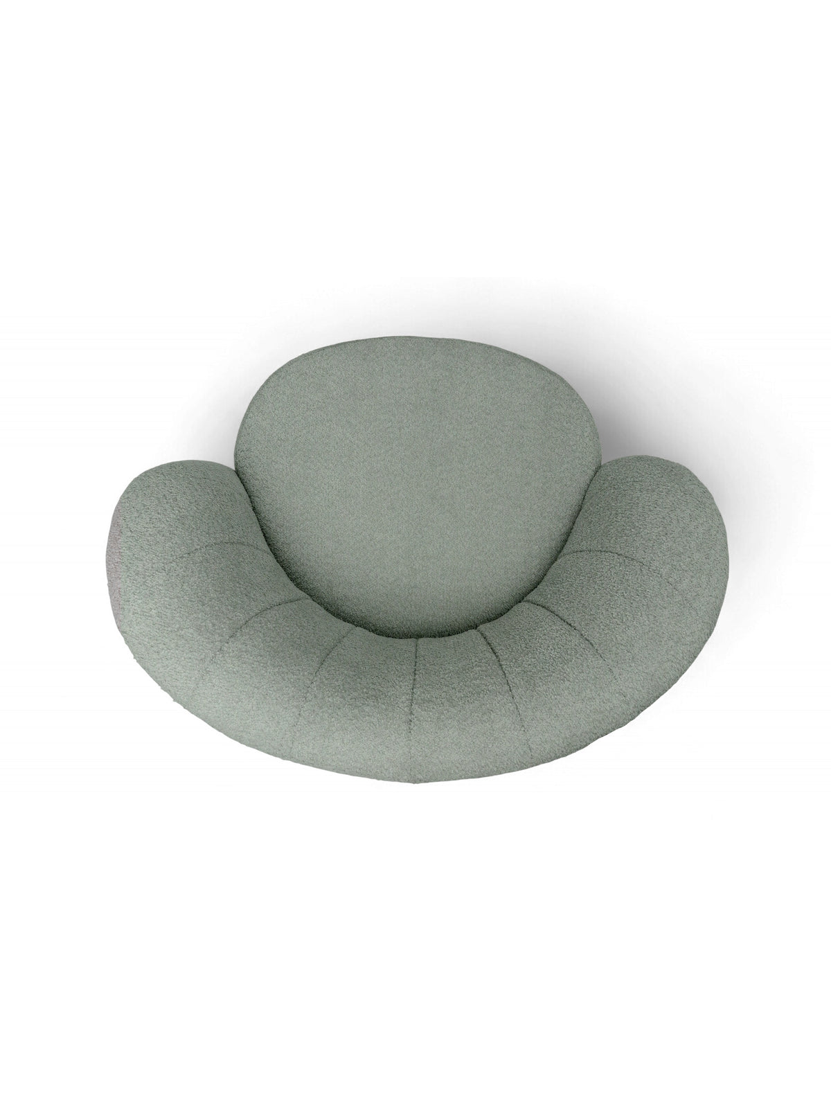 Fotoliu rotativ Soya verde din material boucle Catch Me 13, vedere de sus