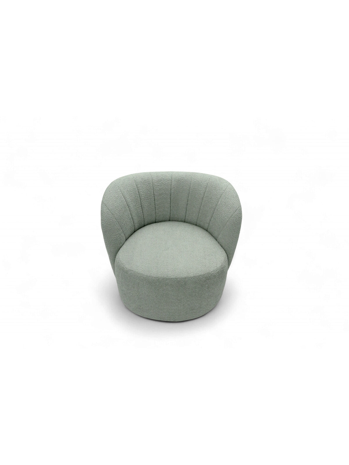 Fotoliu relax Soya verde boucle Catch Me 13 cu spătar rotund, vedere de sus