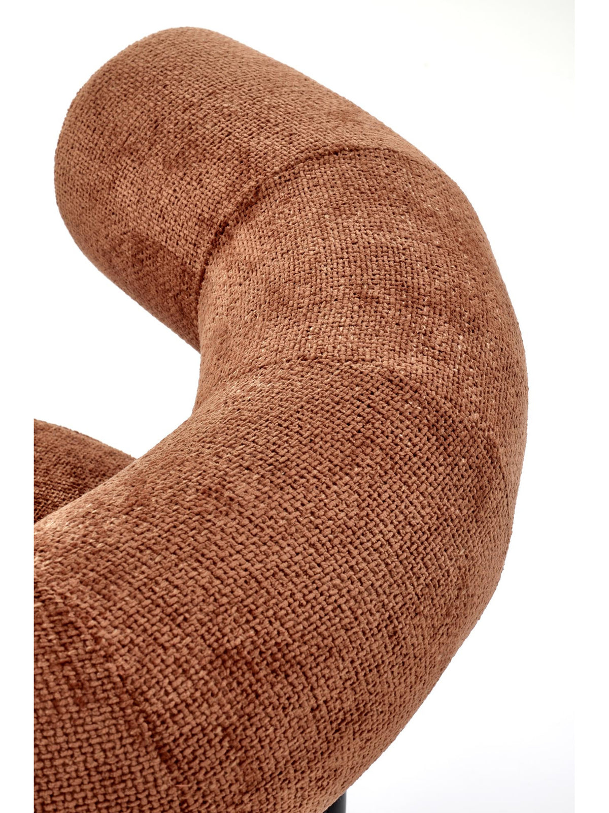 Fotoliu de relaxare Cynaro tapițerie szenil cinnamon Haga 44 cu picioare negre, detaliu cotieră