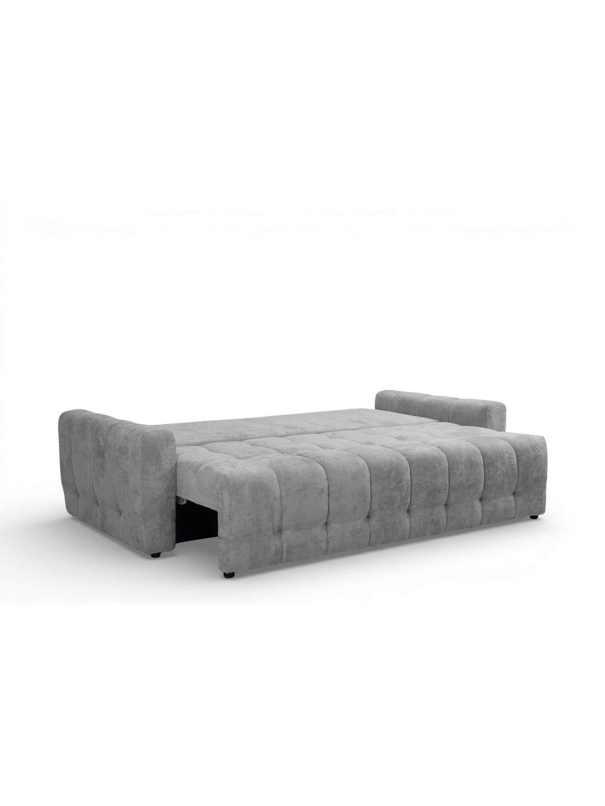 Canapea Calvero cu funcție de dormit material țesut gri Kiara 865 deschisă