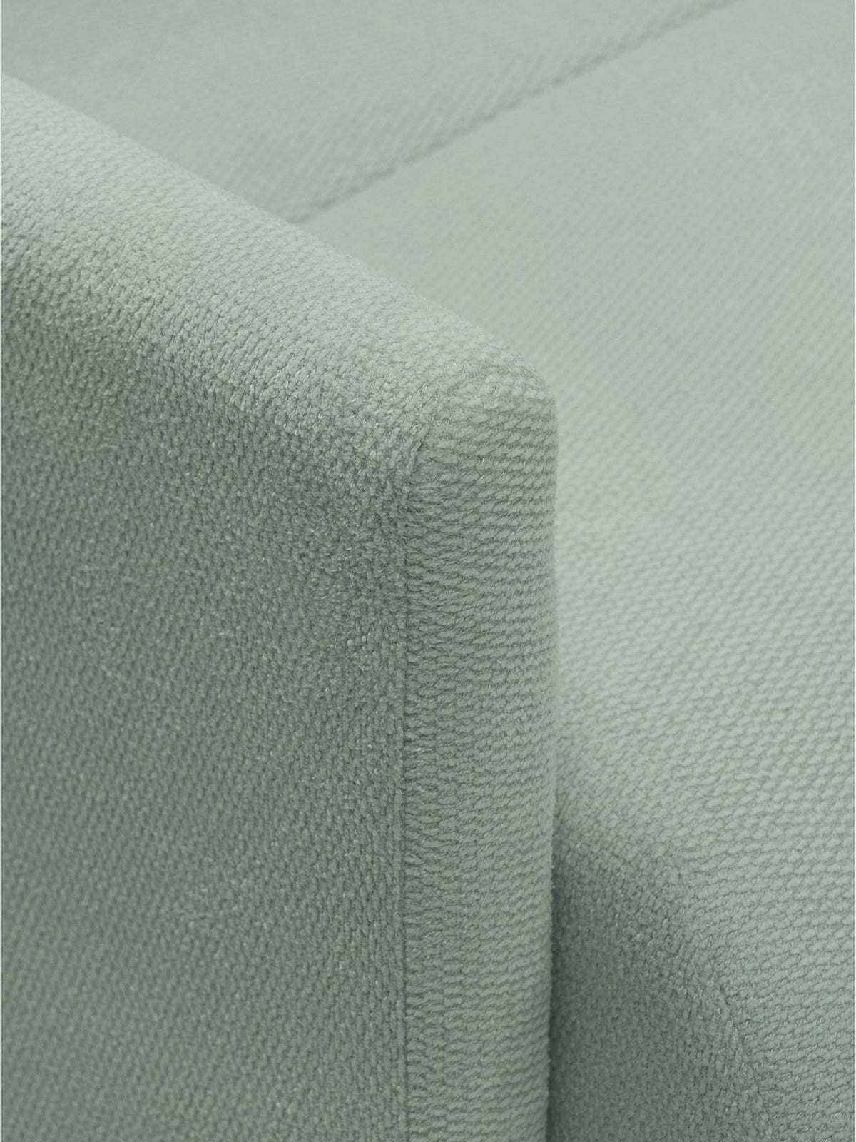 Canapea Capri verde material Vela 34 detaliu lateral