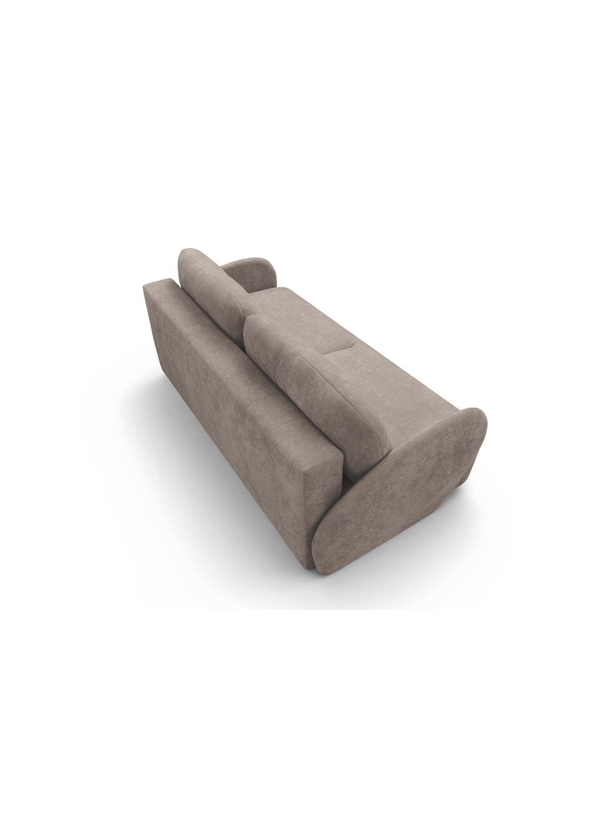 Canapea extensibilă Elora textil maro Vibe 21 vedere din spate