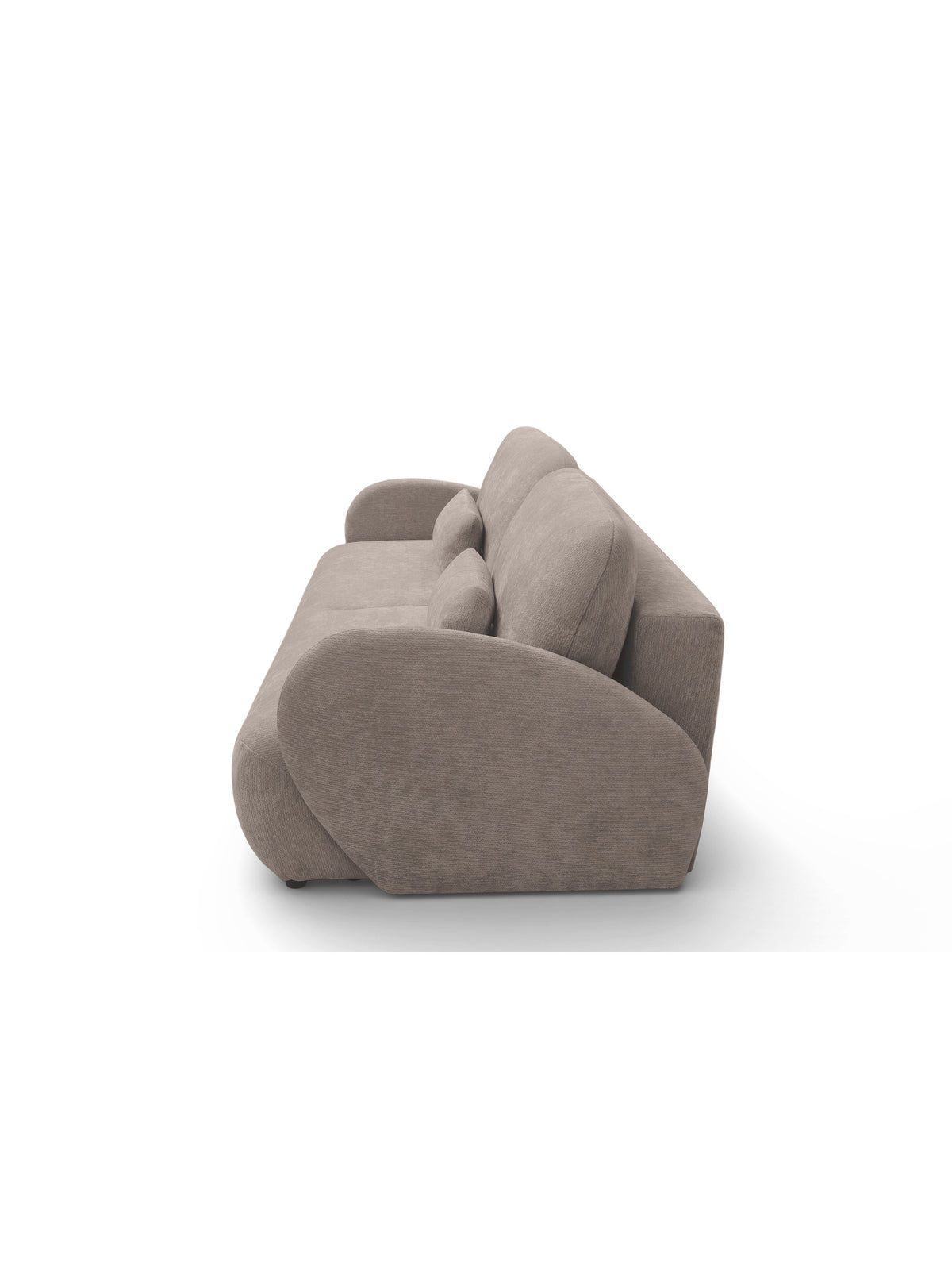 Canapea extensibilă Elora, material maro Vibe 21, vedere laterală
