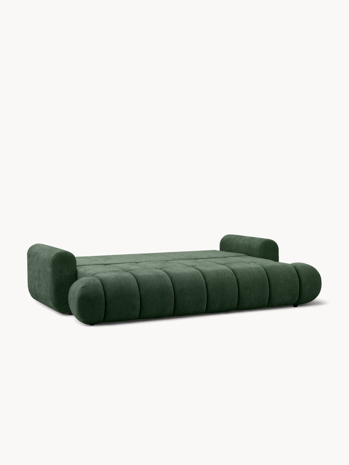 Canapea Lutario cu funcție de dormit verde chenil Vibe 39, deschisă