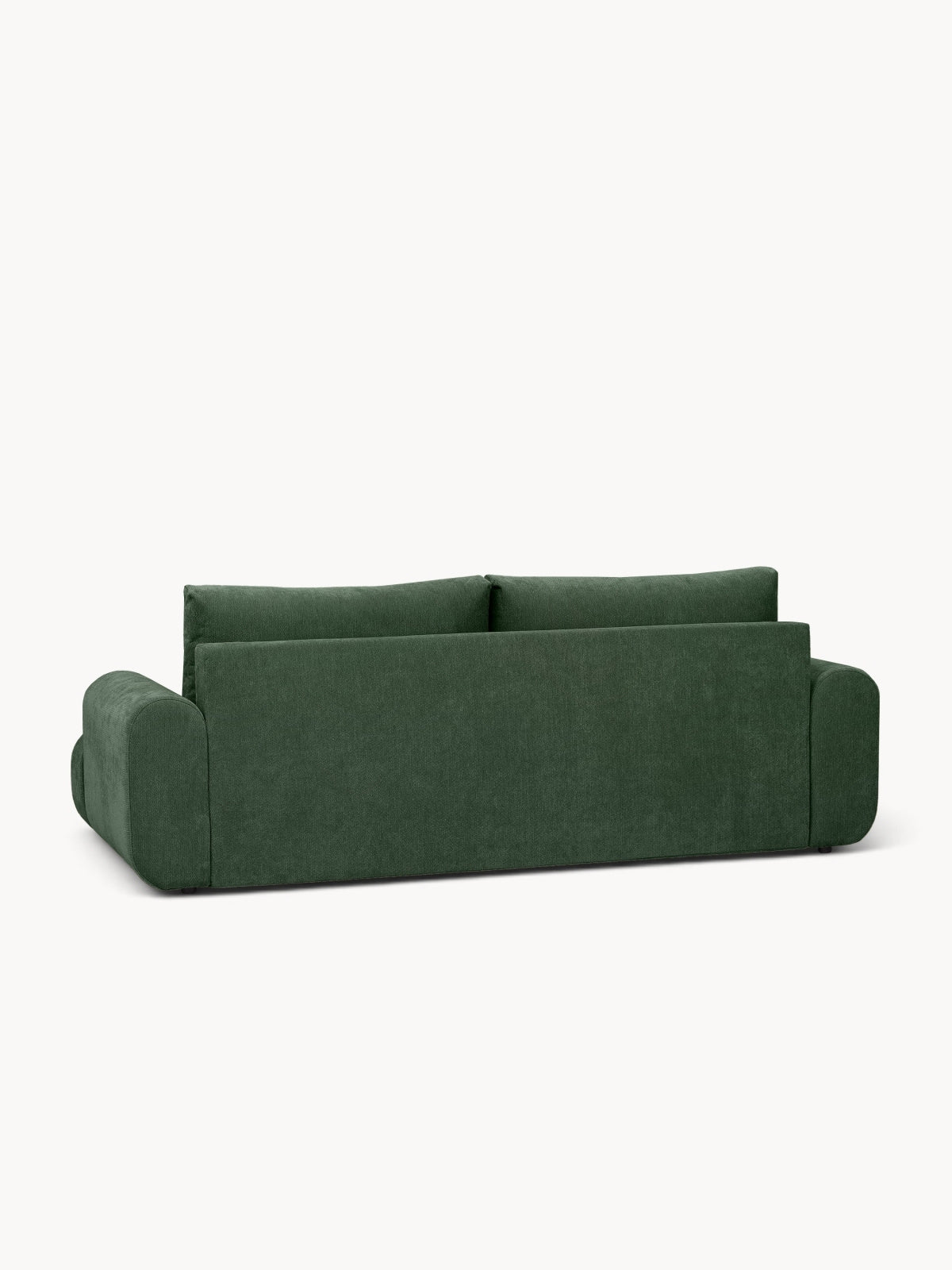 Canapea Lutario verde chenille Vibe 39 vedere din spate cu perne