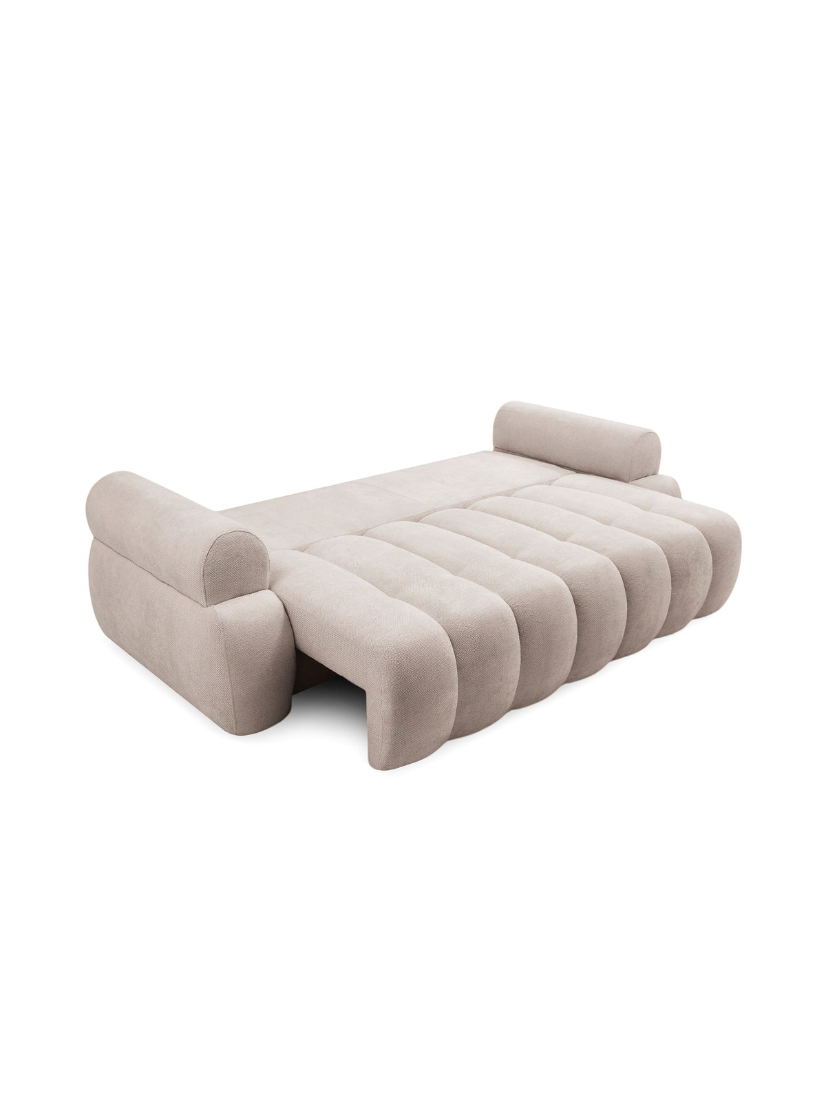 Canapea Mavelia bej cu material Kiara 852, extensibilă pentru dormit