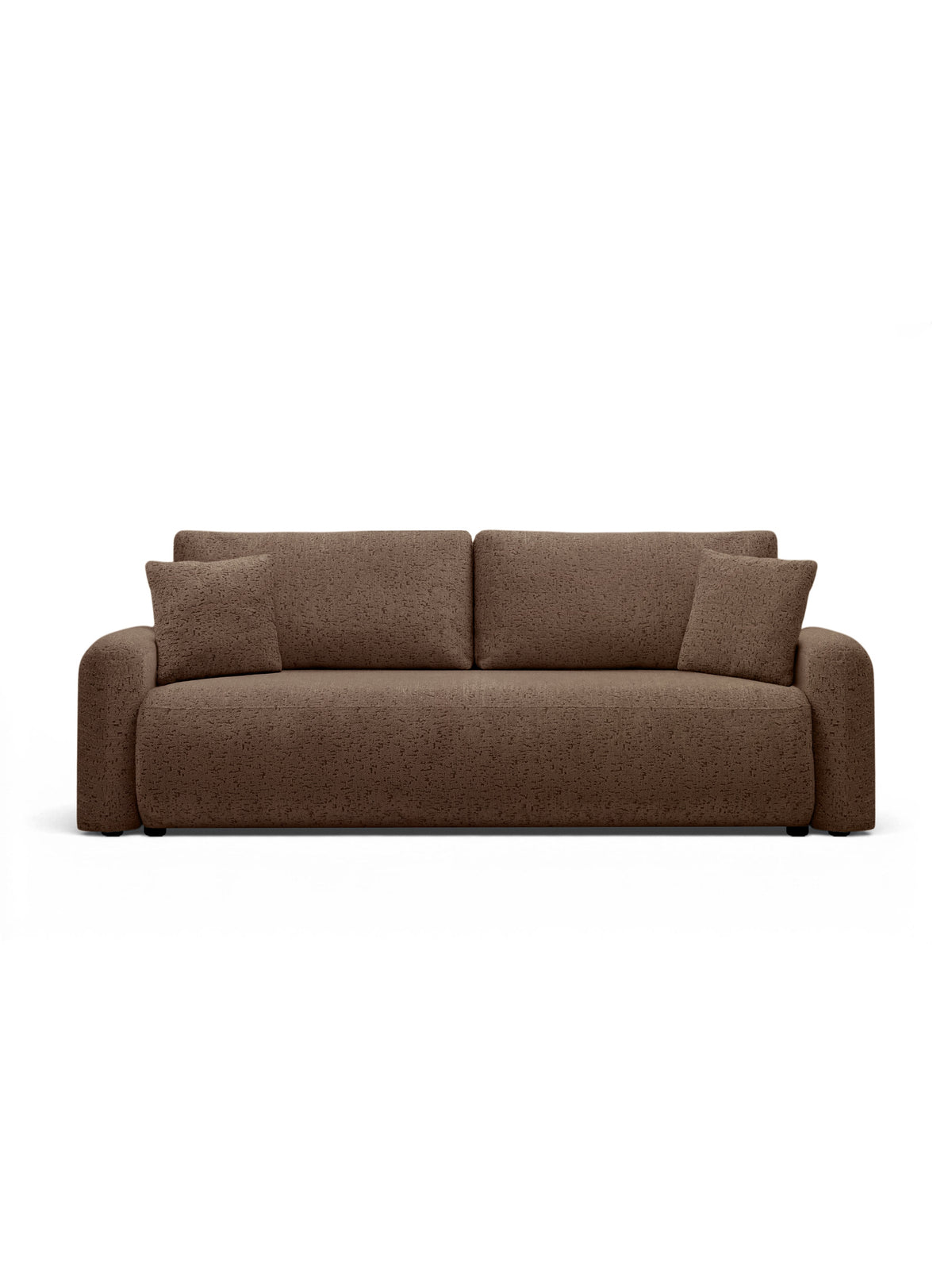 Canapea extensibilă Serano maro material Bosco 26, pentru trei persoane cu perne