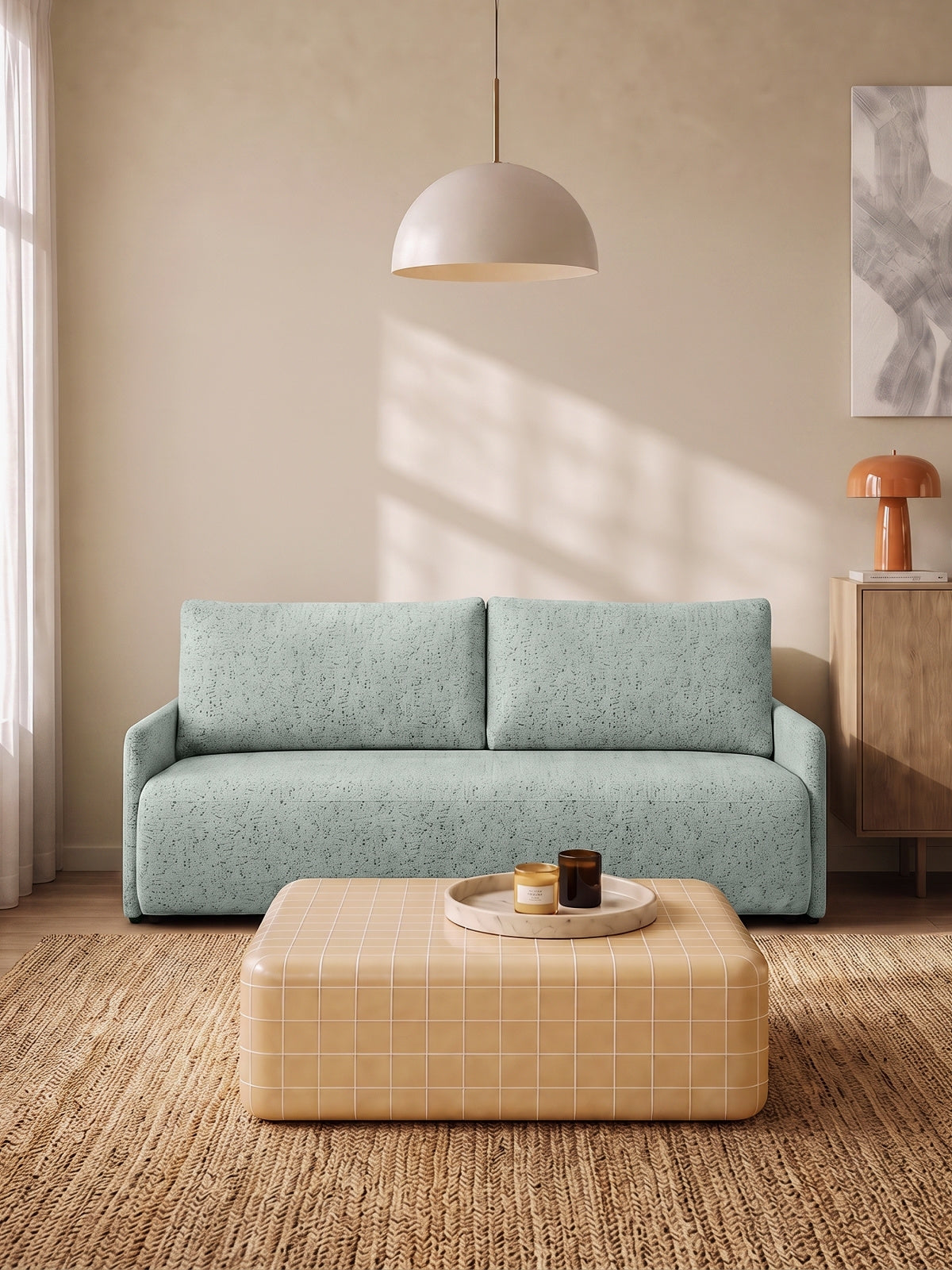 Canapea extensibilă Slimo 3 locuri verde chenil Bosco 37 cu perne