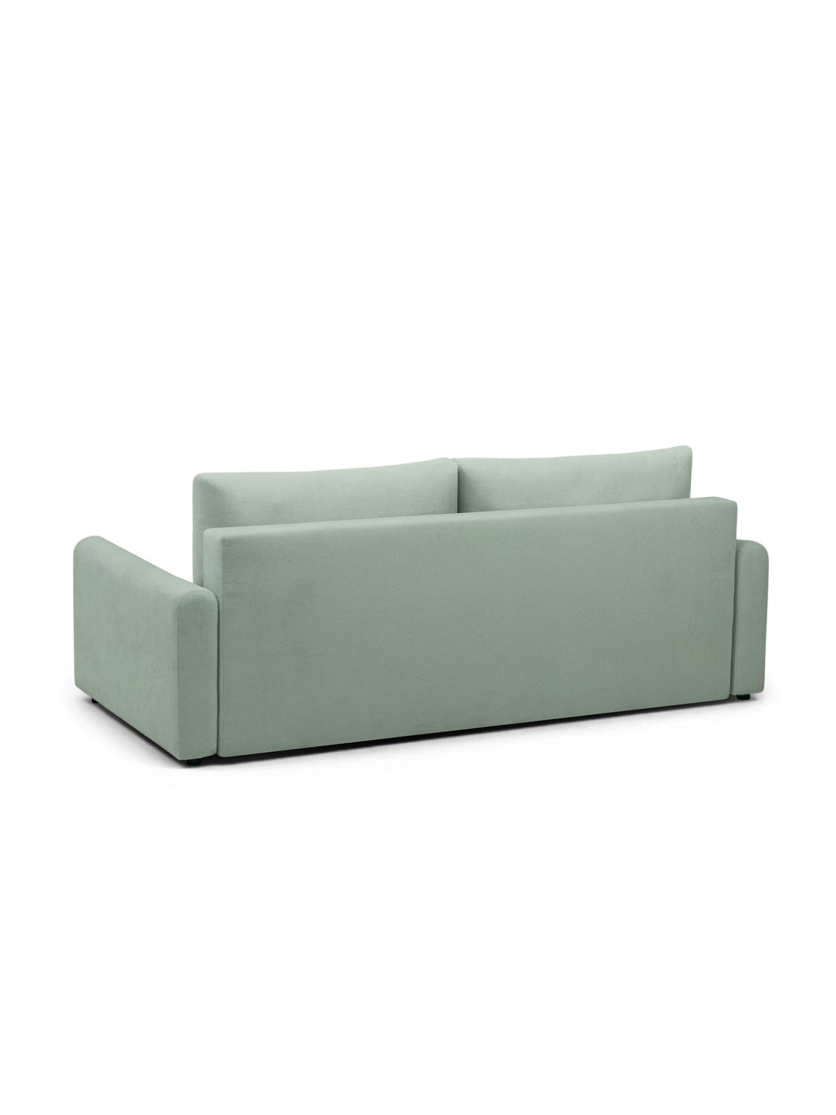 Canapea Velaro cu funcție de dormit verde din material Vela 34, vedere din spate