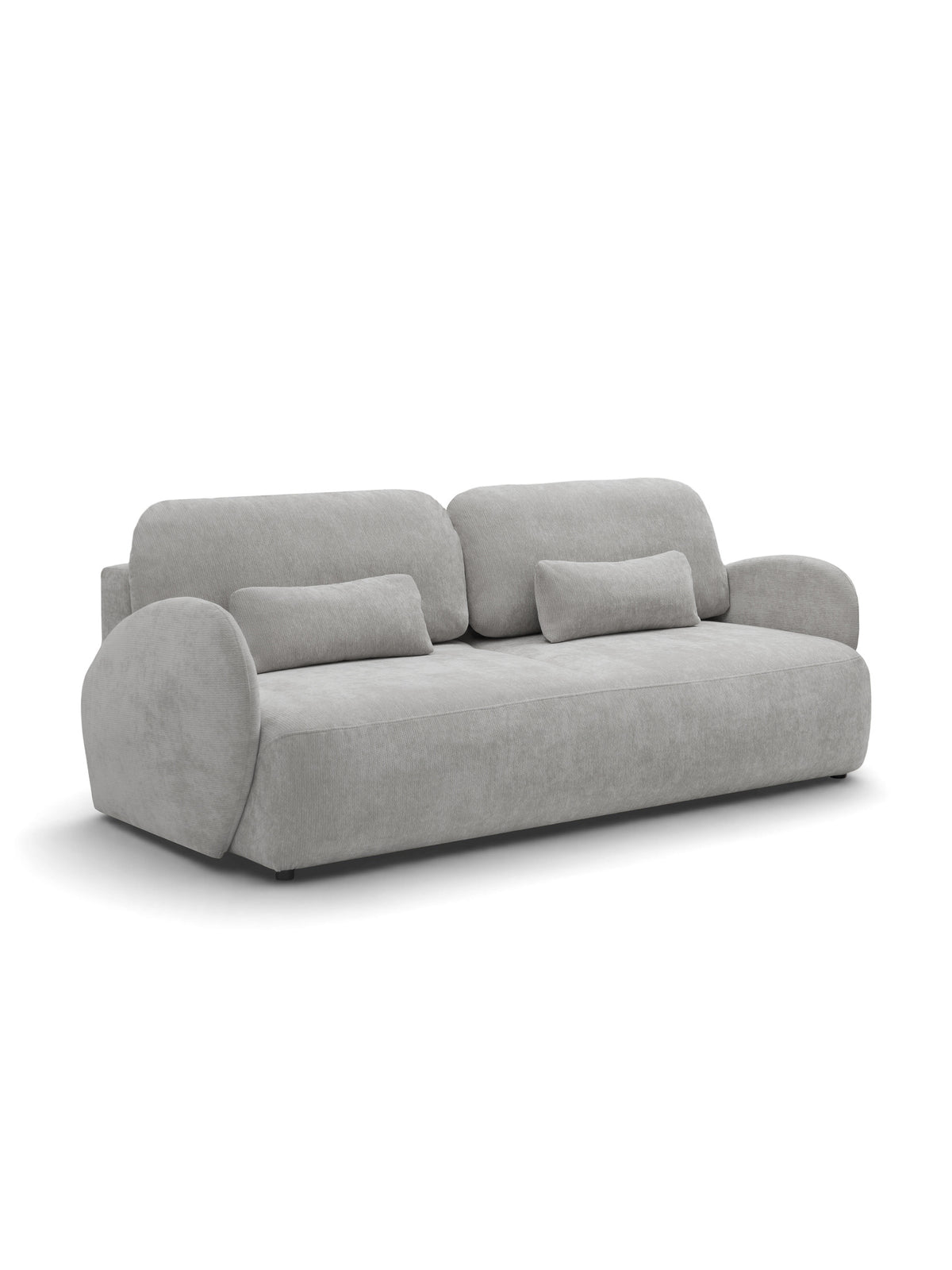 Canapea extensibilă Elora din szenil gri Vibe 86, pentru trei persoane, cu perne