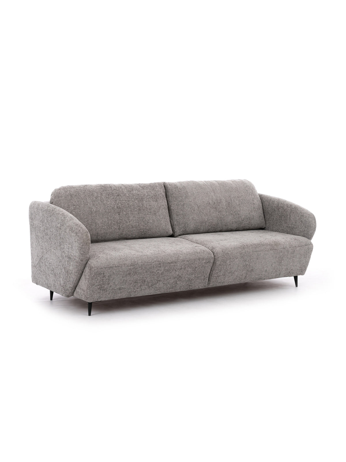 Canapea Naolia extensibilă gri, design modern, picioare metalice