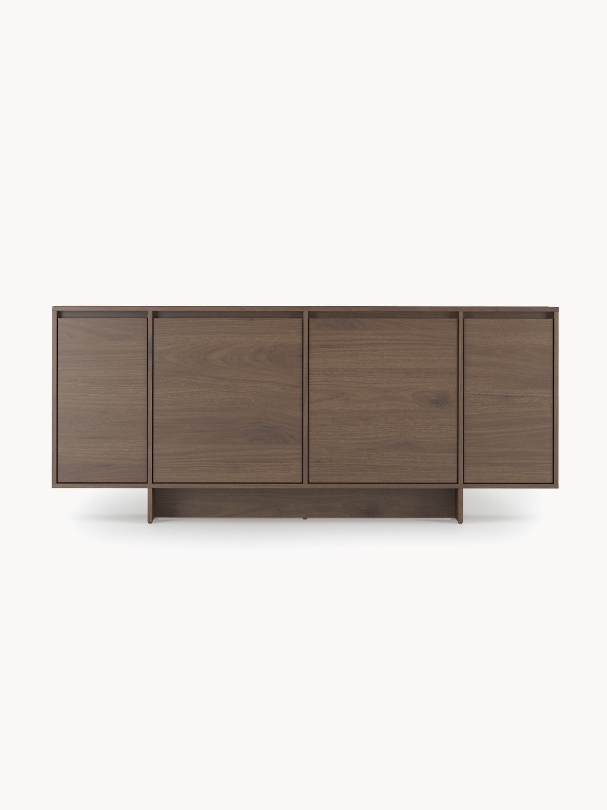 Comoda cu patru uși Zolia 180 cm na cokole - nuc elegant