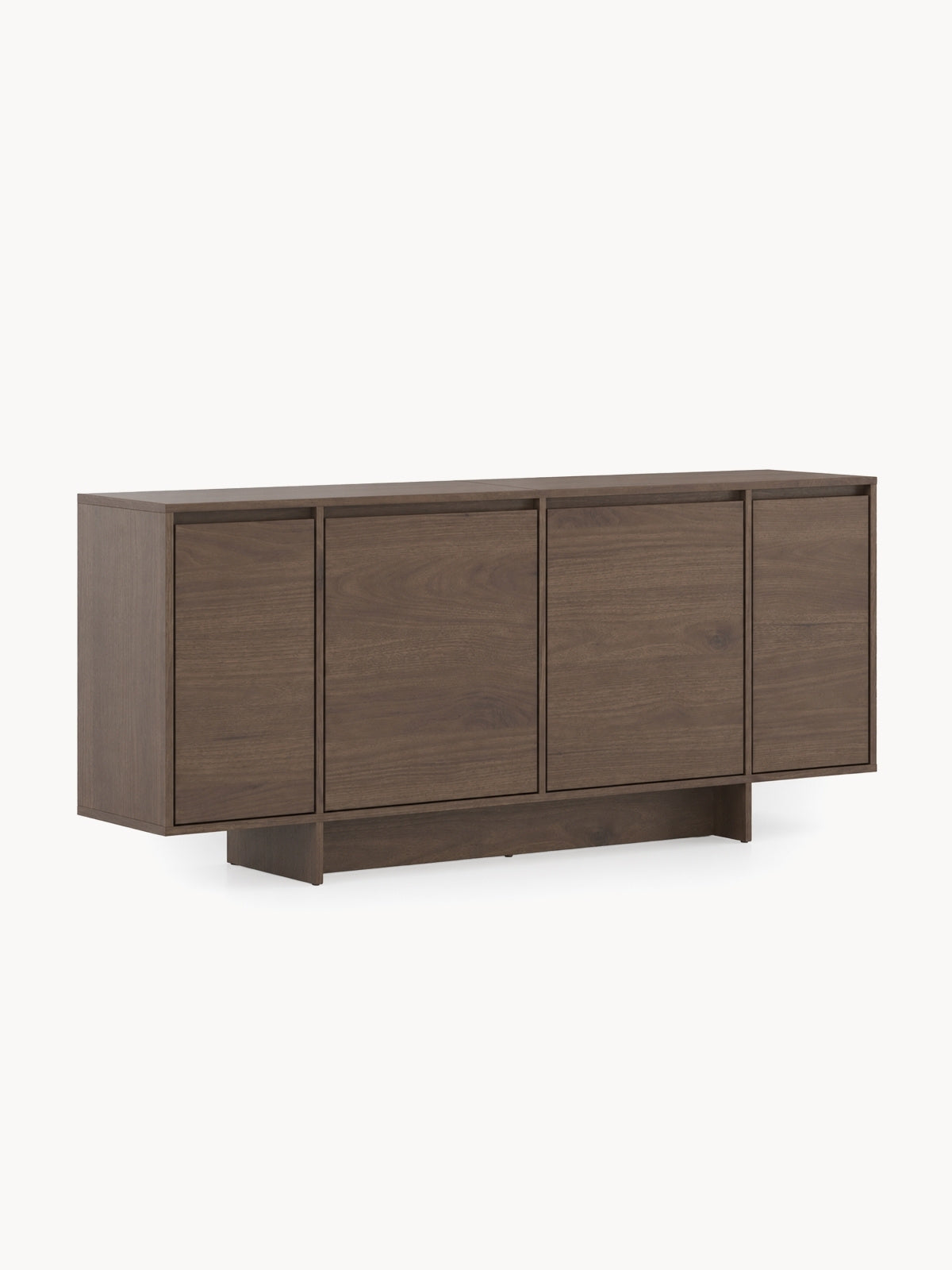 Comoda cu patru uși Zolia 180 cm na cokole - nuc elegant