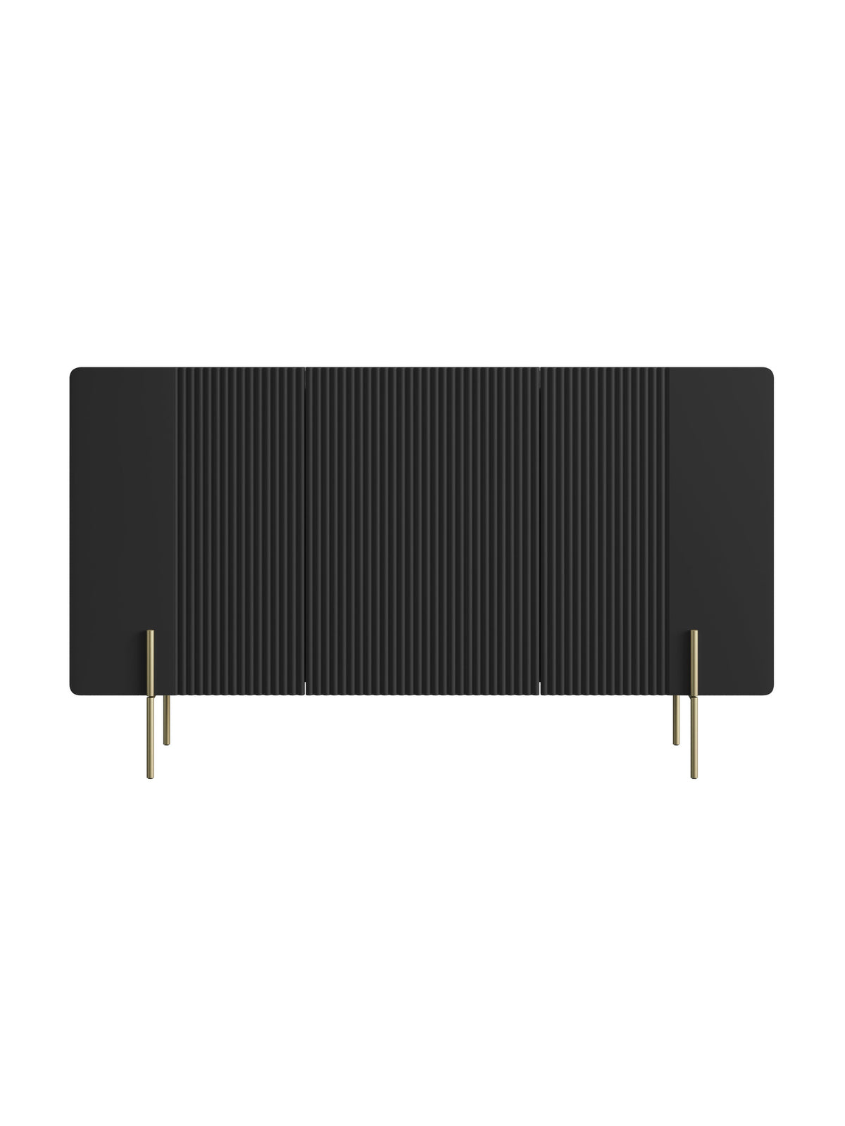 Comoda Malmi 150 cm - negru mat / picioare aurii