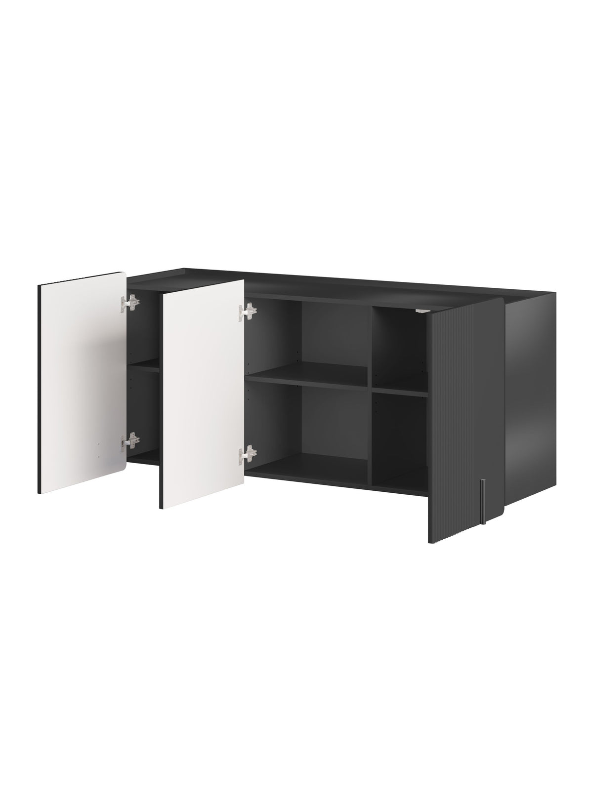 Comoda Malmi 150 cm suspendată - negru mat / negru