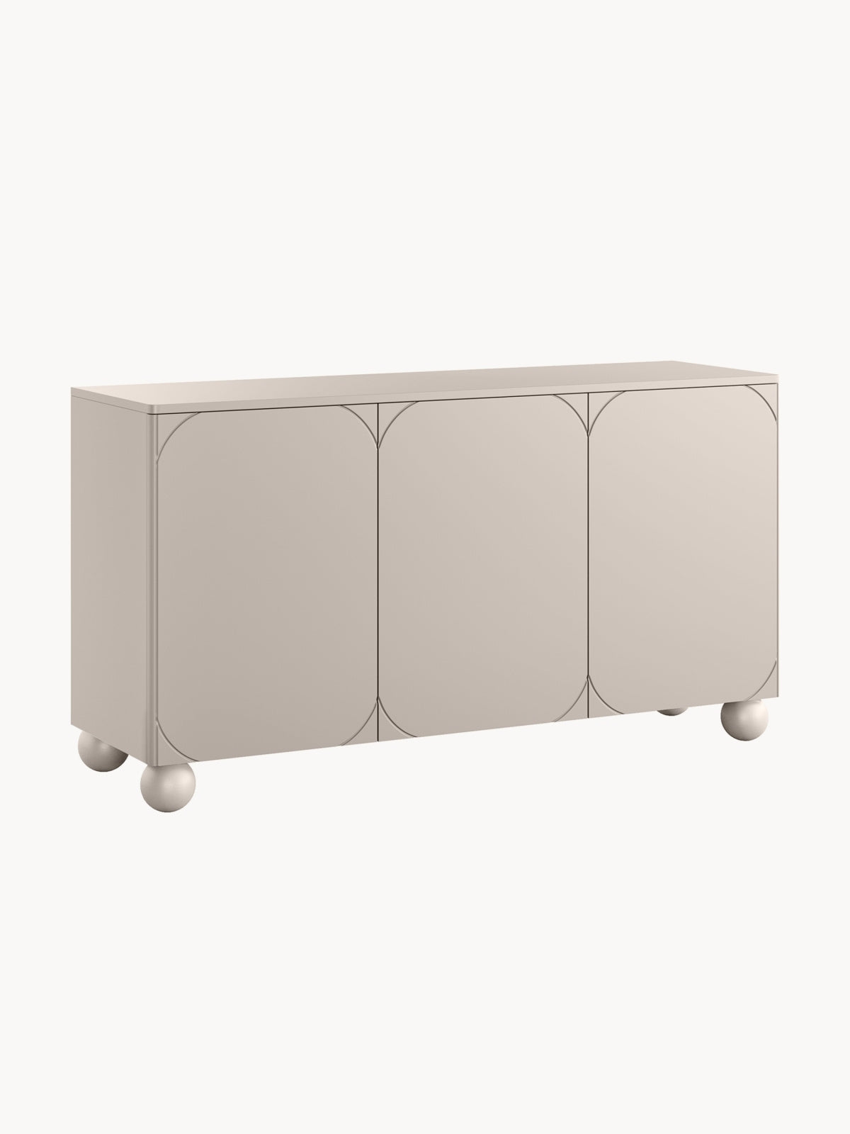 Comoda Sonatia II 150 cm cu trei uși - cașmir / Picioare kule