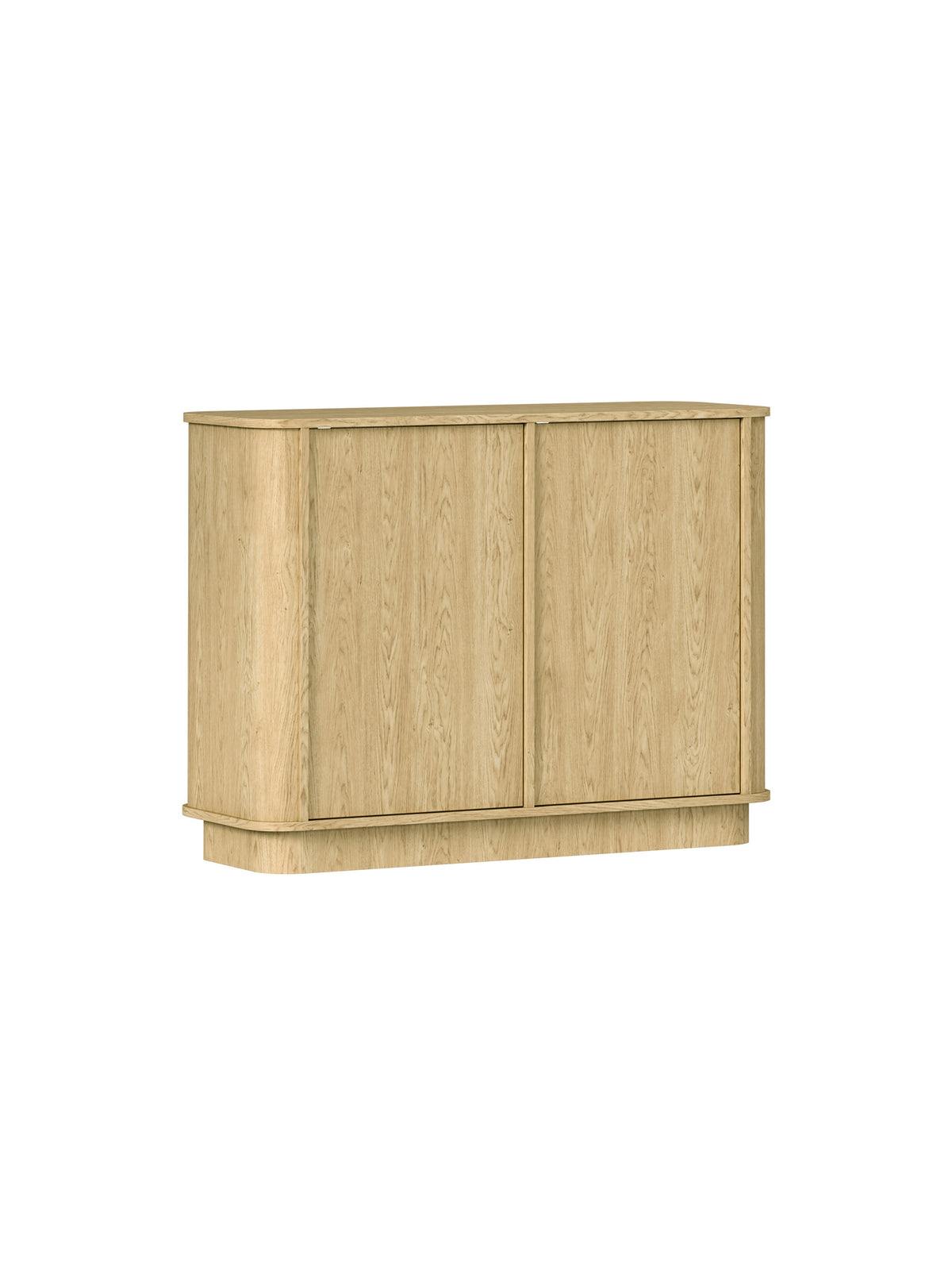 Comodă Vello 108 cm cu două uși, culoare dąb baltic dune, margini rotunjite