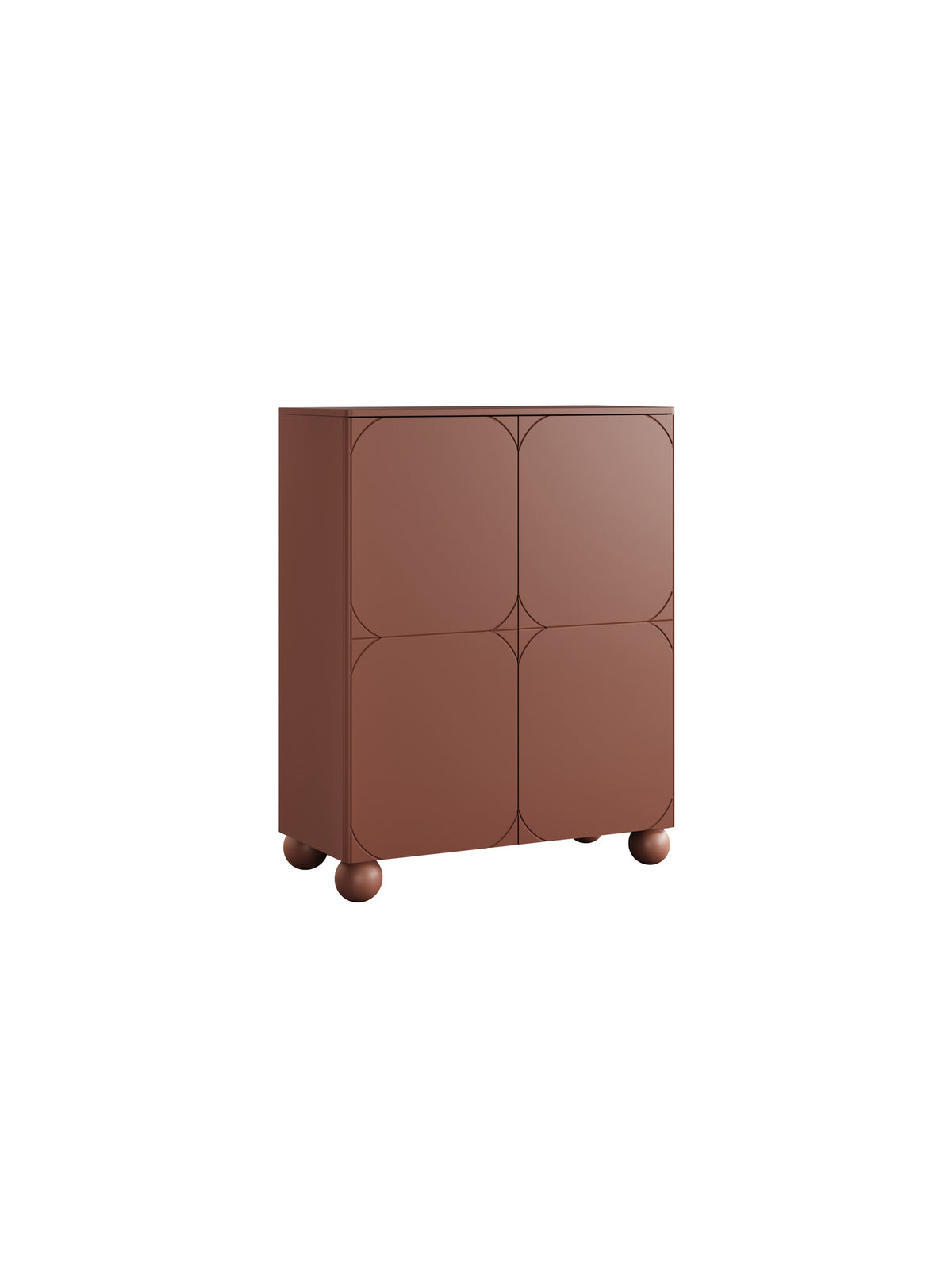 Comoda mare Sonatia II 120 cm cu două uși z dwoma ukrytymi sertare - burgundy