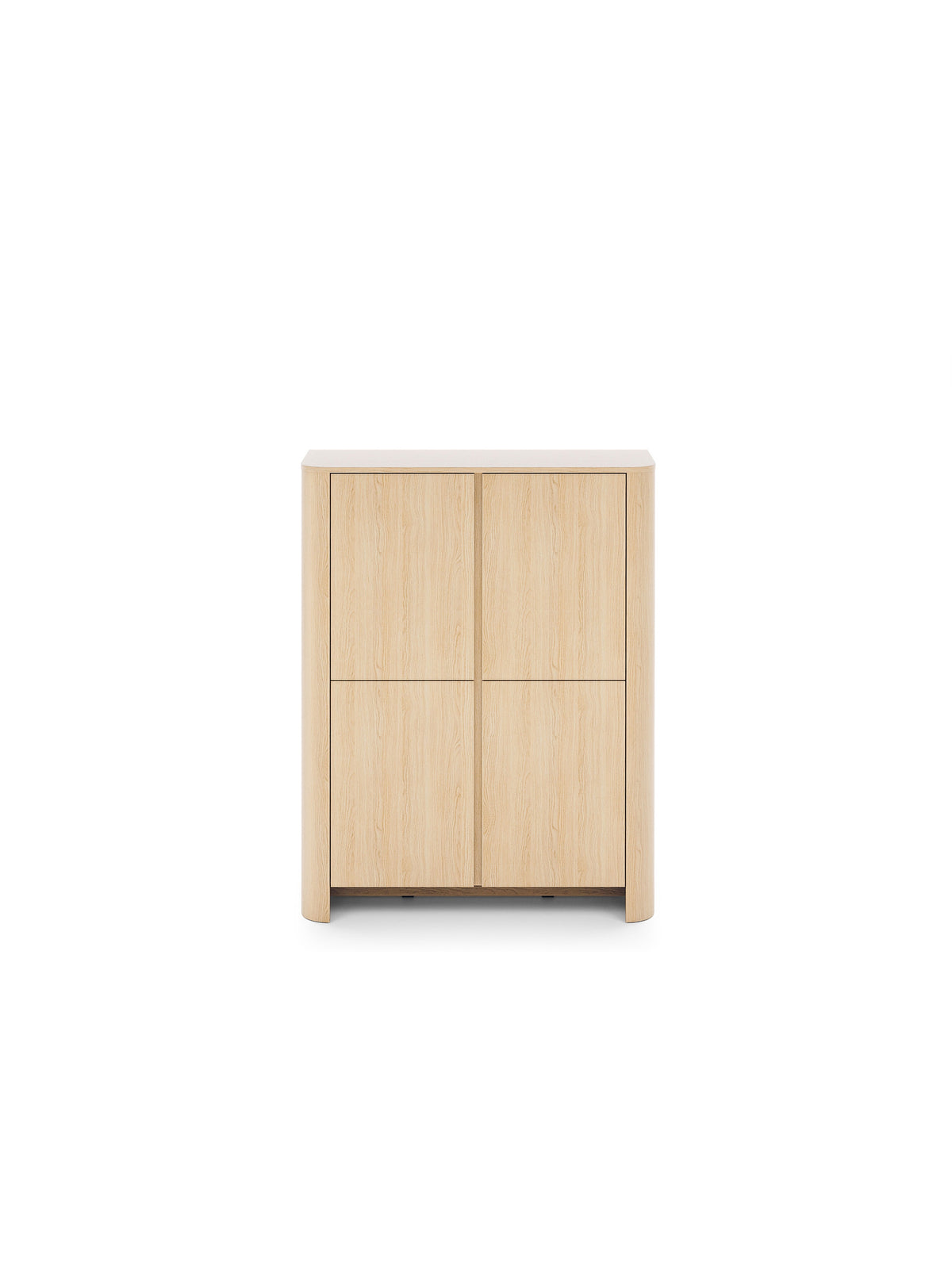 Komoda wysoka Sorrenti 103 cm w kolorze dąb vicenza z czterema drzwiami