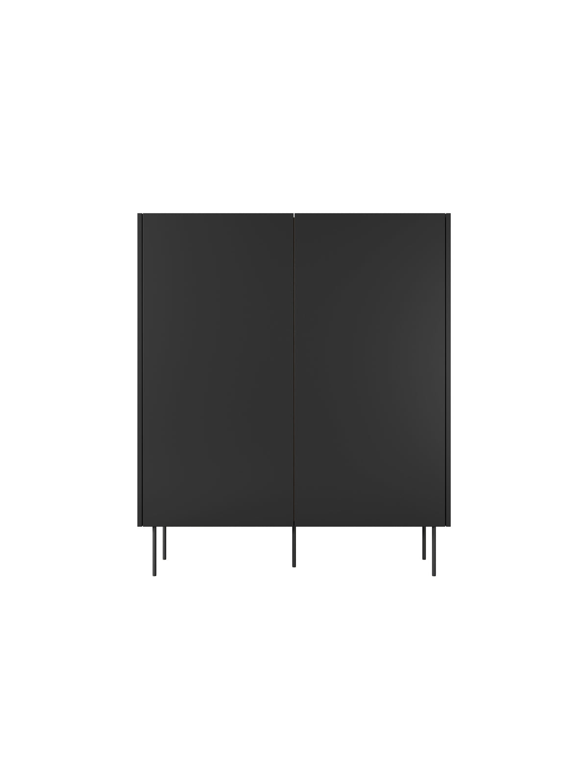dulap Desin z ukrytymi sertare cu picioare metalice 120 cm - negru mat / stejar nagano