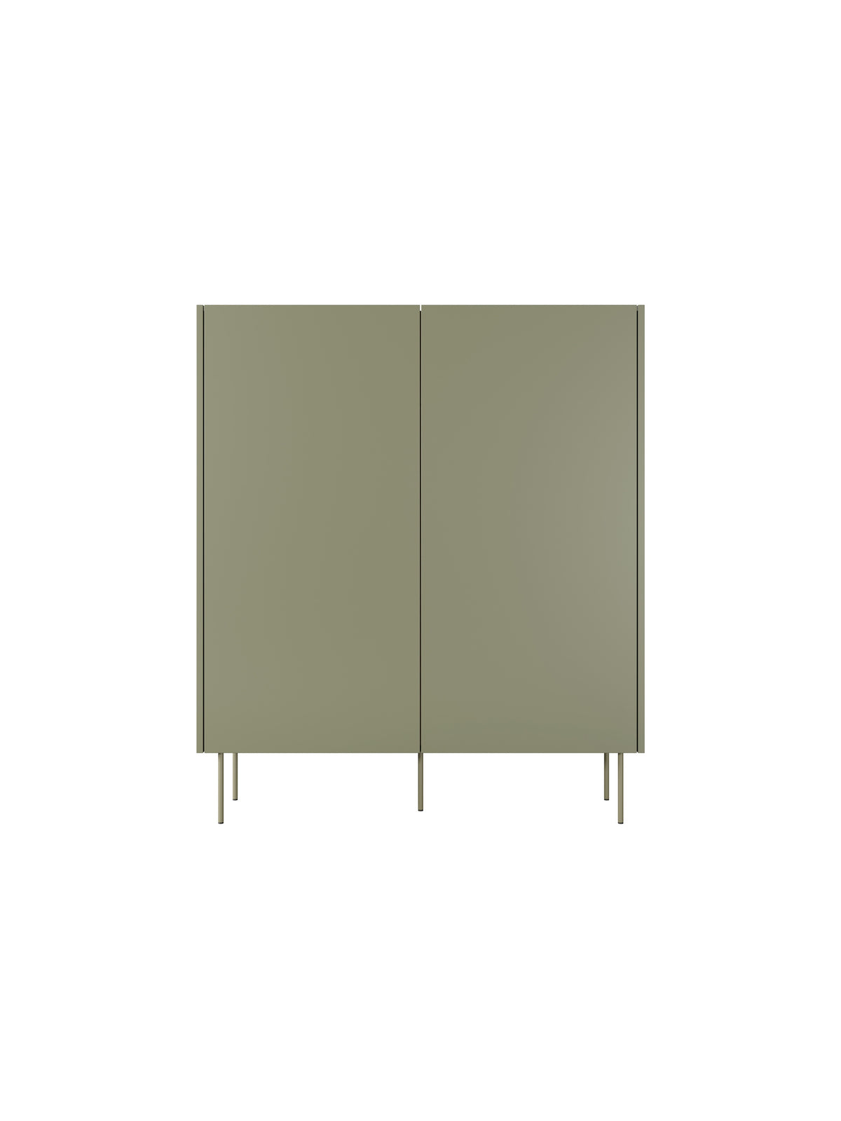 dulap Desin z ukrytymi sertare cu picioare metalice 120 cm - olive / stejar nagano