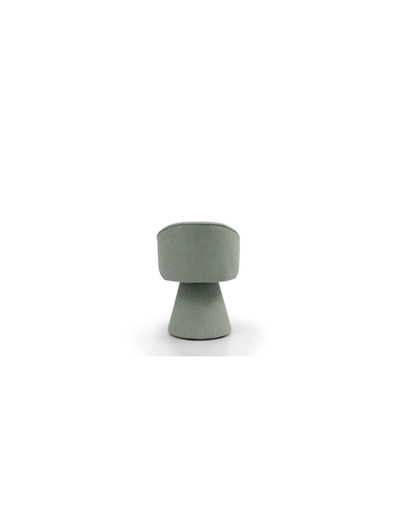 Scaun tapițat Orevi Spin cu spătar în material verde deschis boucle