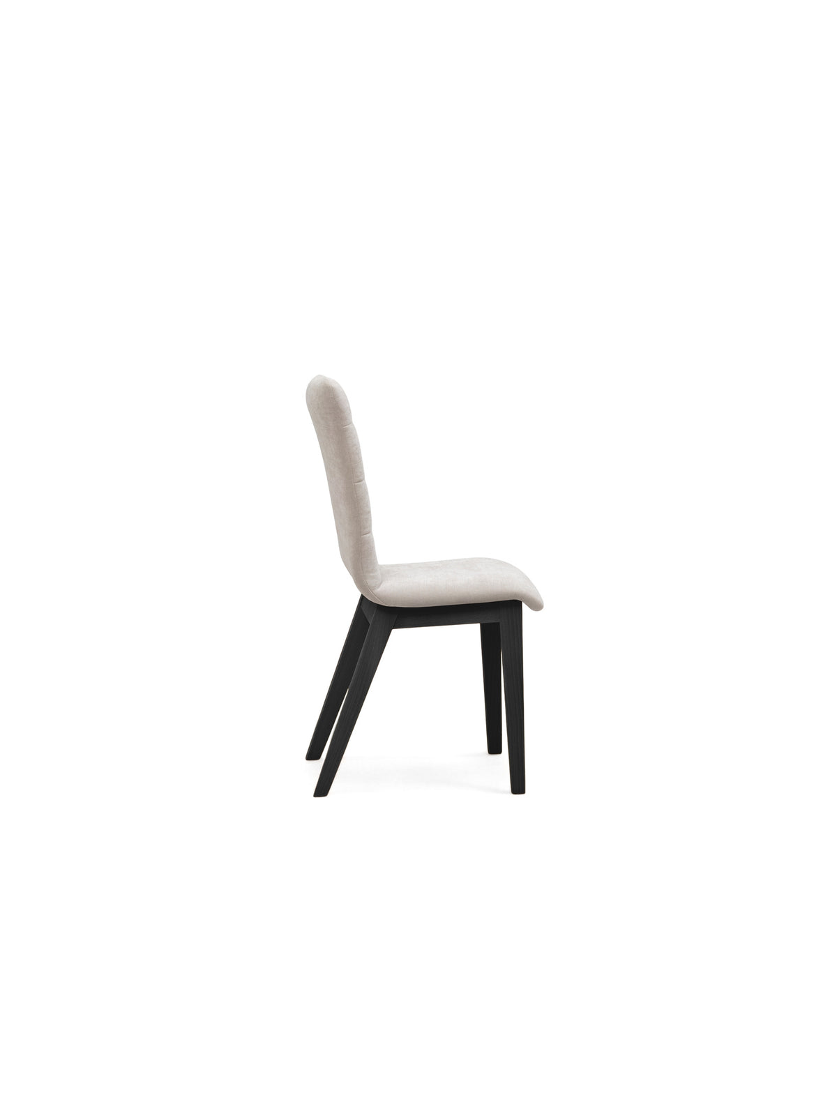 Scaun tapițat Platinum 4 gri deschis szenil Wind 05 picioare negre vedere laterală