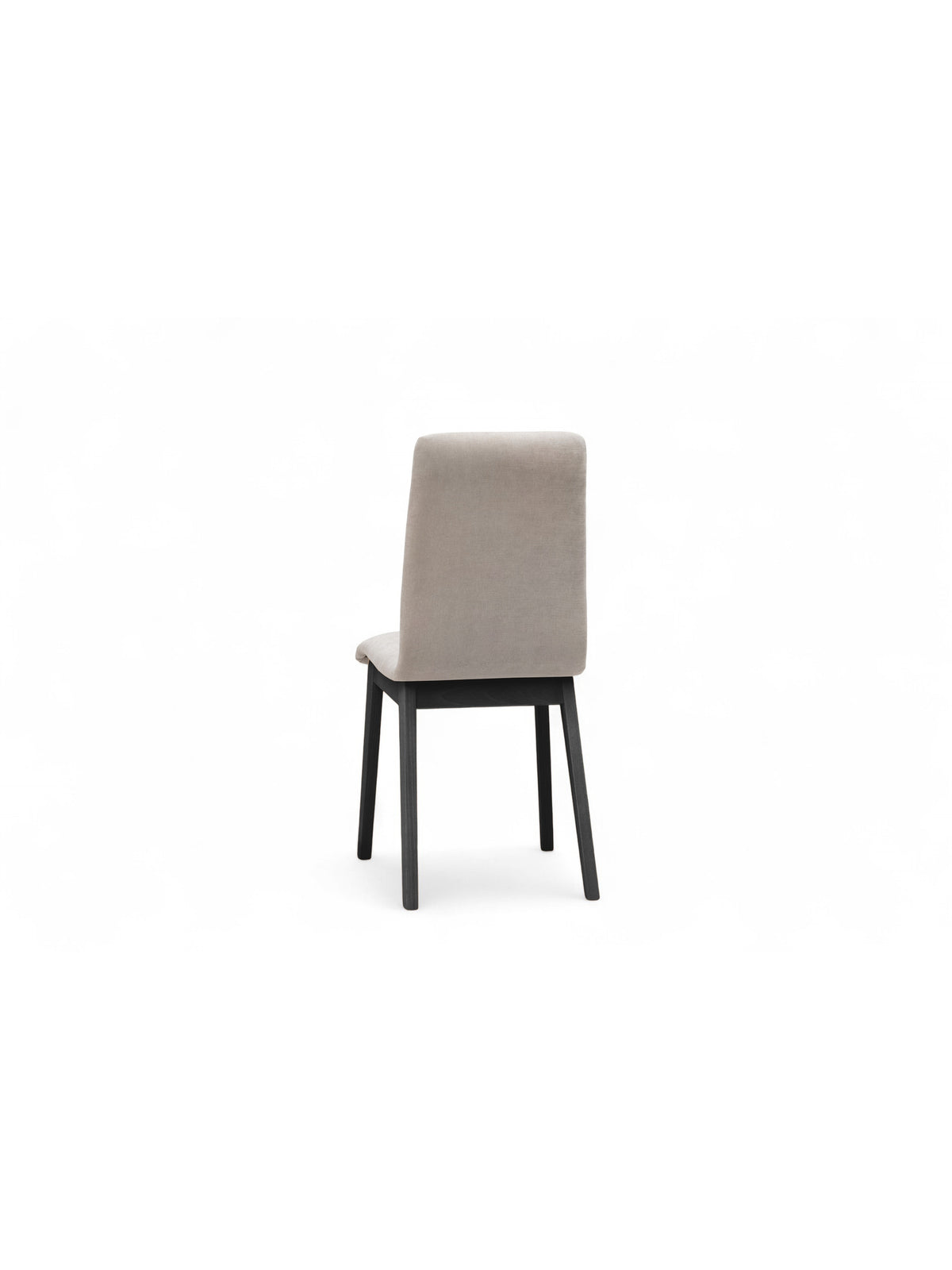 Scaun tapițat Platinum 4 gri deschis szenil Wind 05, picioare negre, vedere din spate