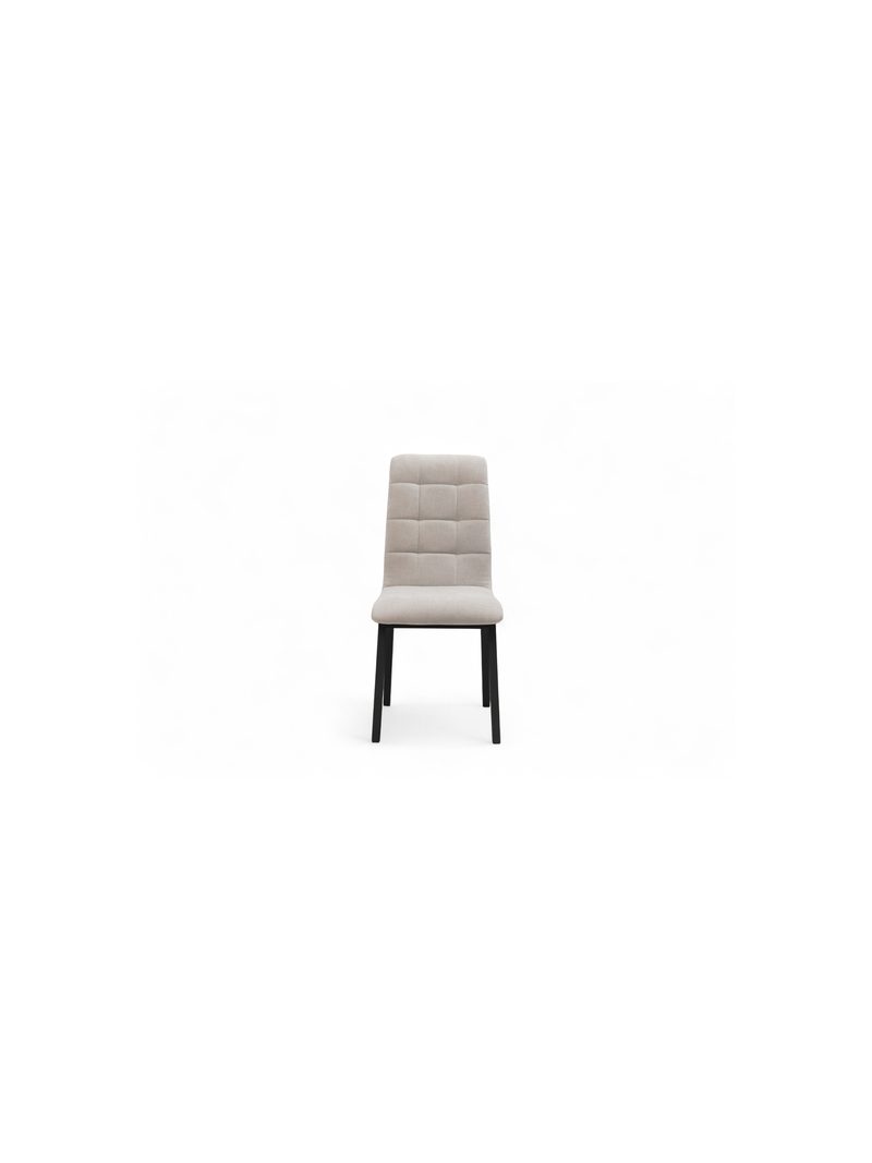 Scaun tapițat Platinum 4 gri deschis szenil Wind 05 cu picioare negre, vedere frontală
