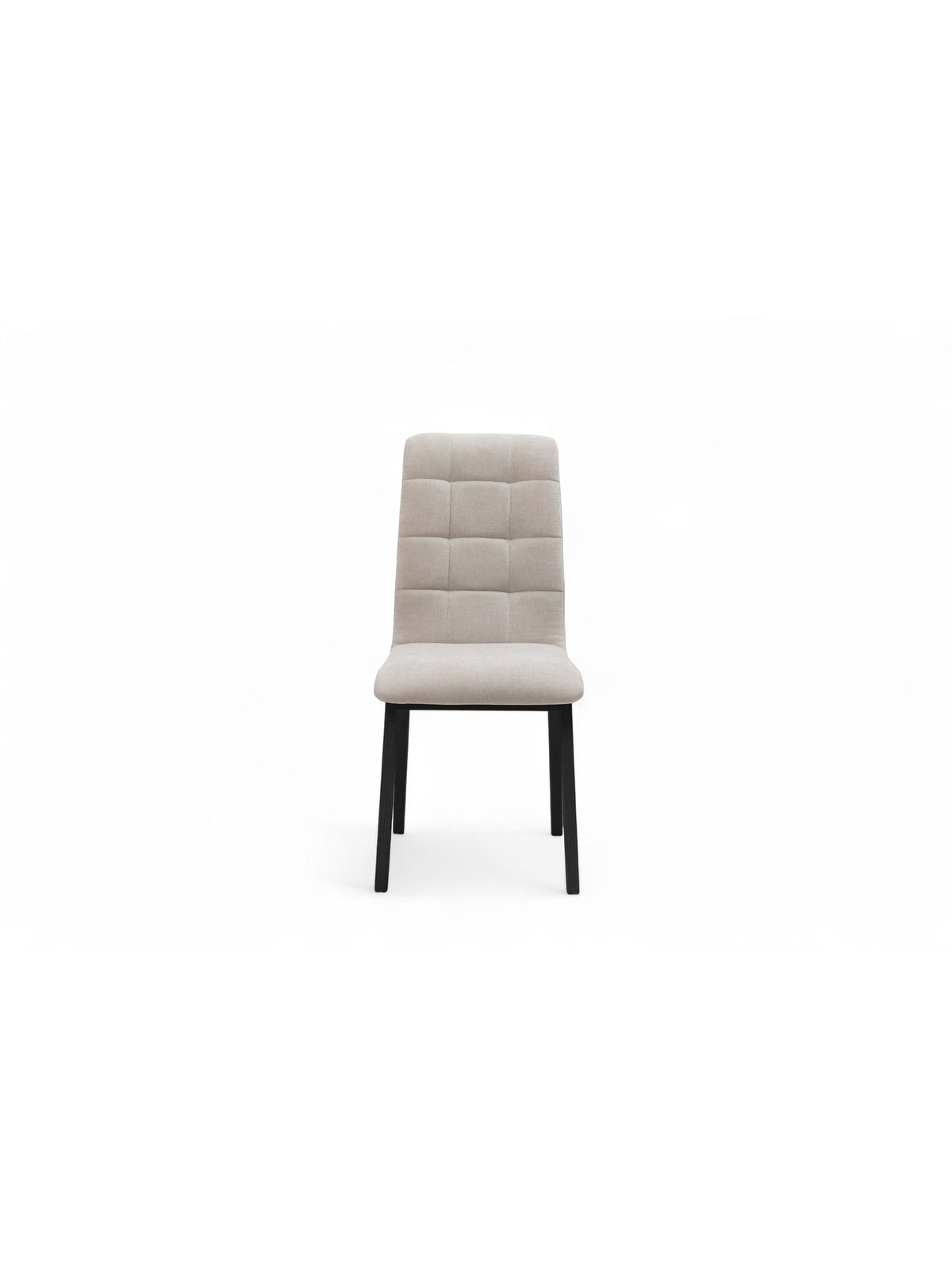 Scaun tapițat Platinum 4 gri deschis szenil Wind 05 cu picioare negre, vedere frontală