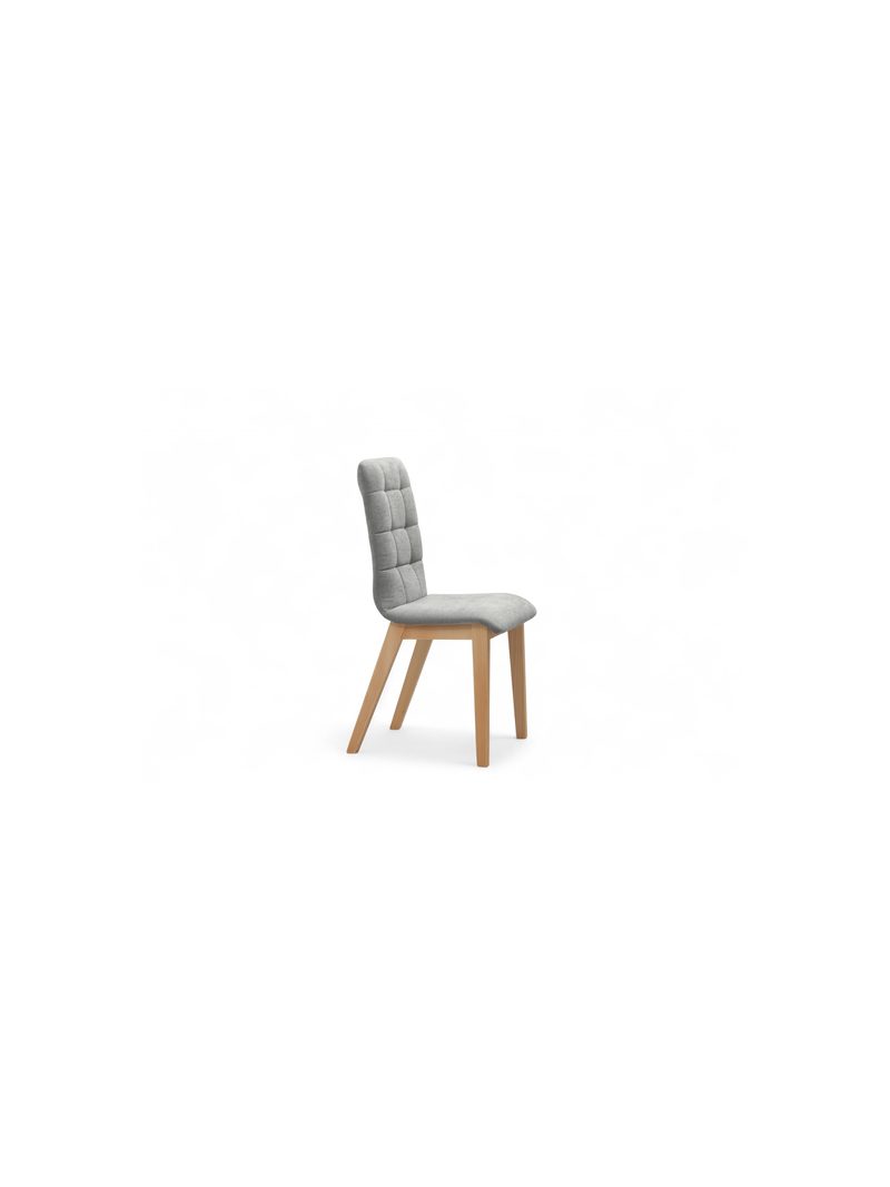 Scaun tapitat Platinum 4, material szenil Wind 90 gri, picioare lemn fag