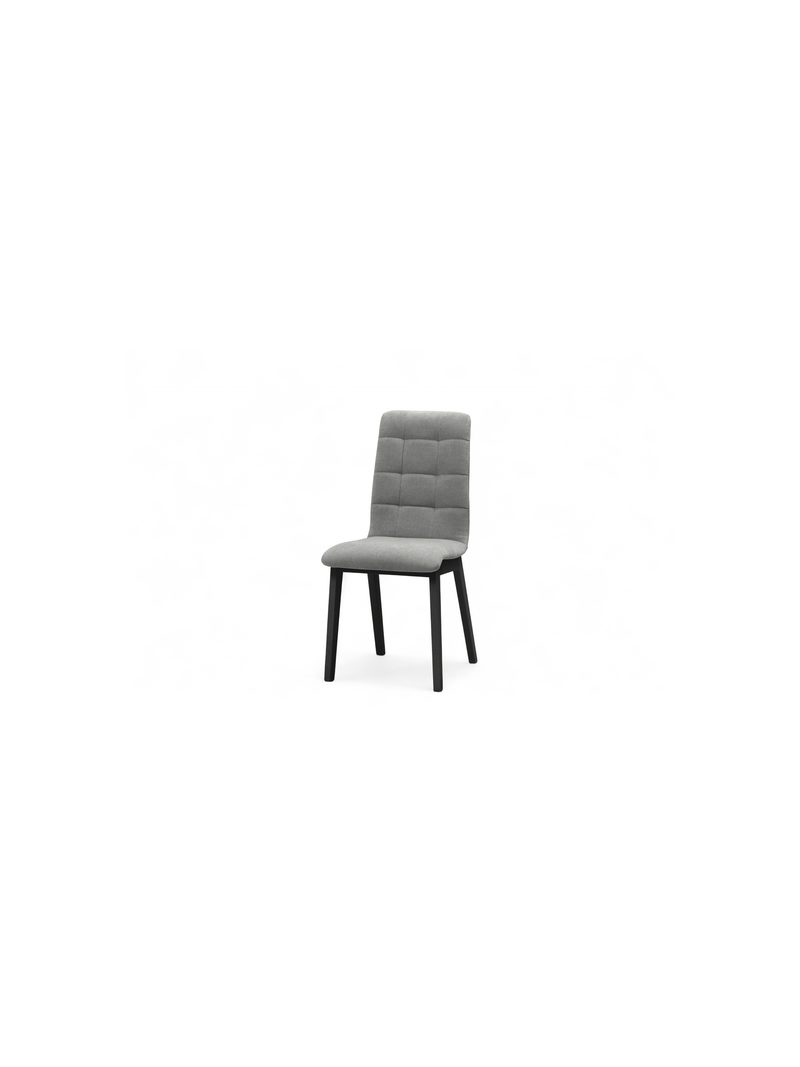 Scaun tapitat Platinum 4 cu material szenil Wind 90 gri și picioare negre, vedere frontală