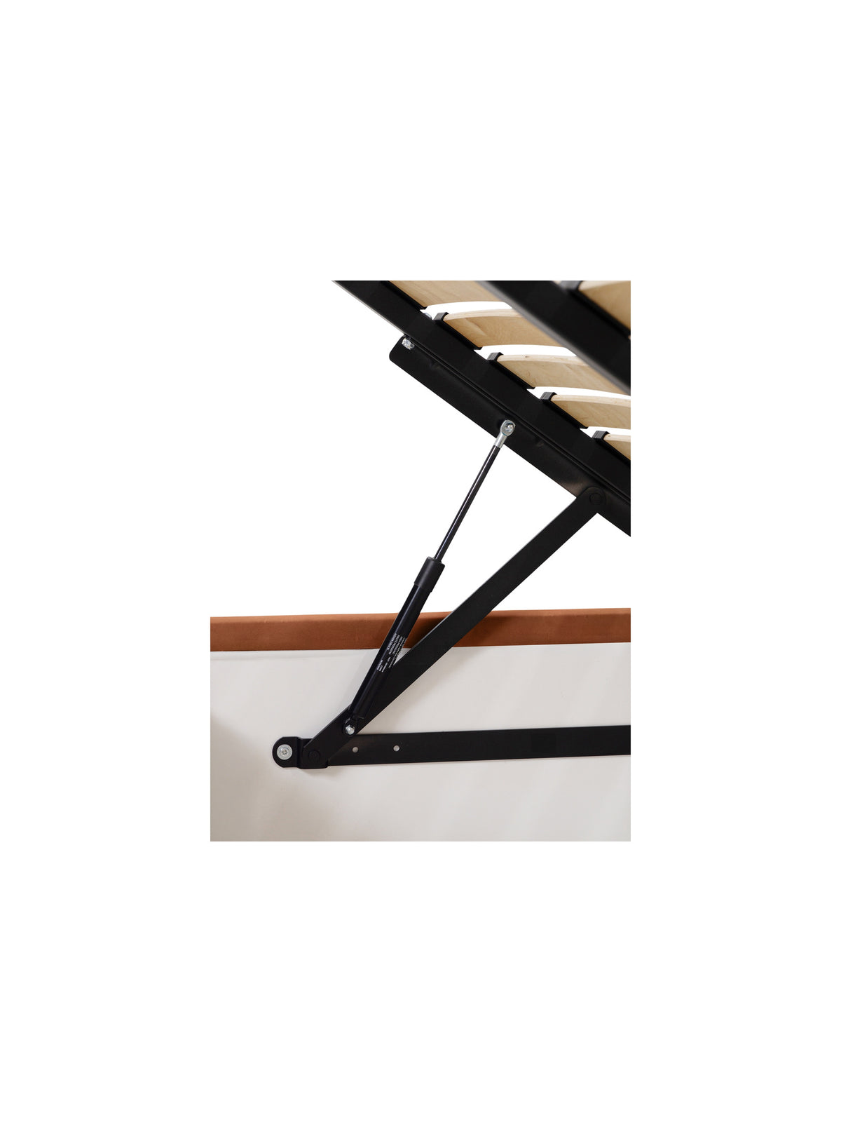 Mecanism de ridicare pentru spațiul de depozitare al patului tapițat Livani 160x200 catifea cupru