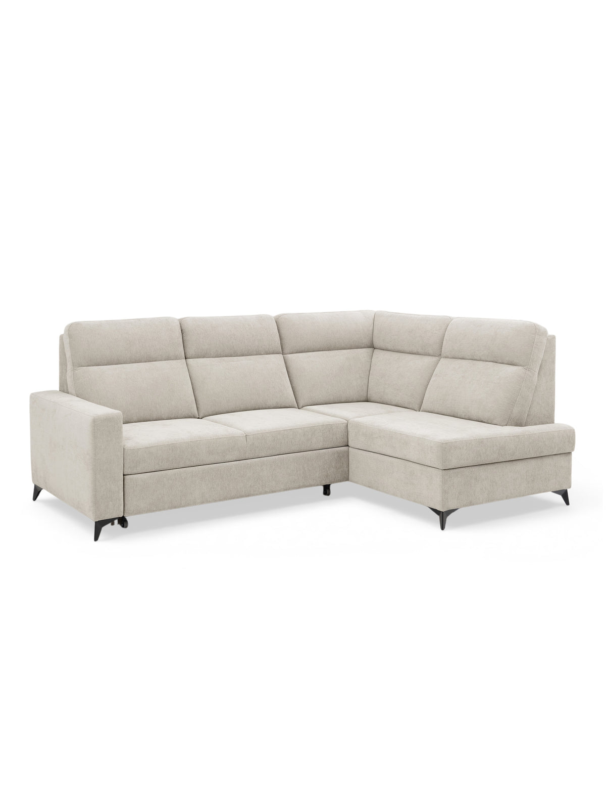 Colțar Lagato cu somn dreapta bej deschis material szenil Vibe 06 modern