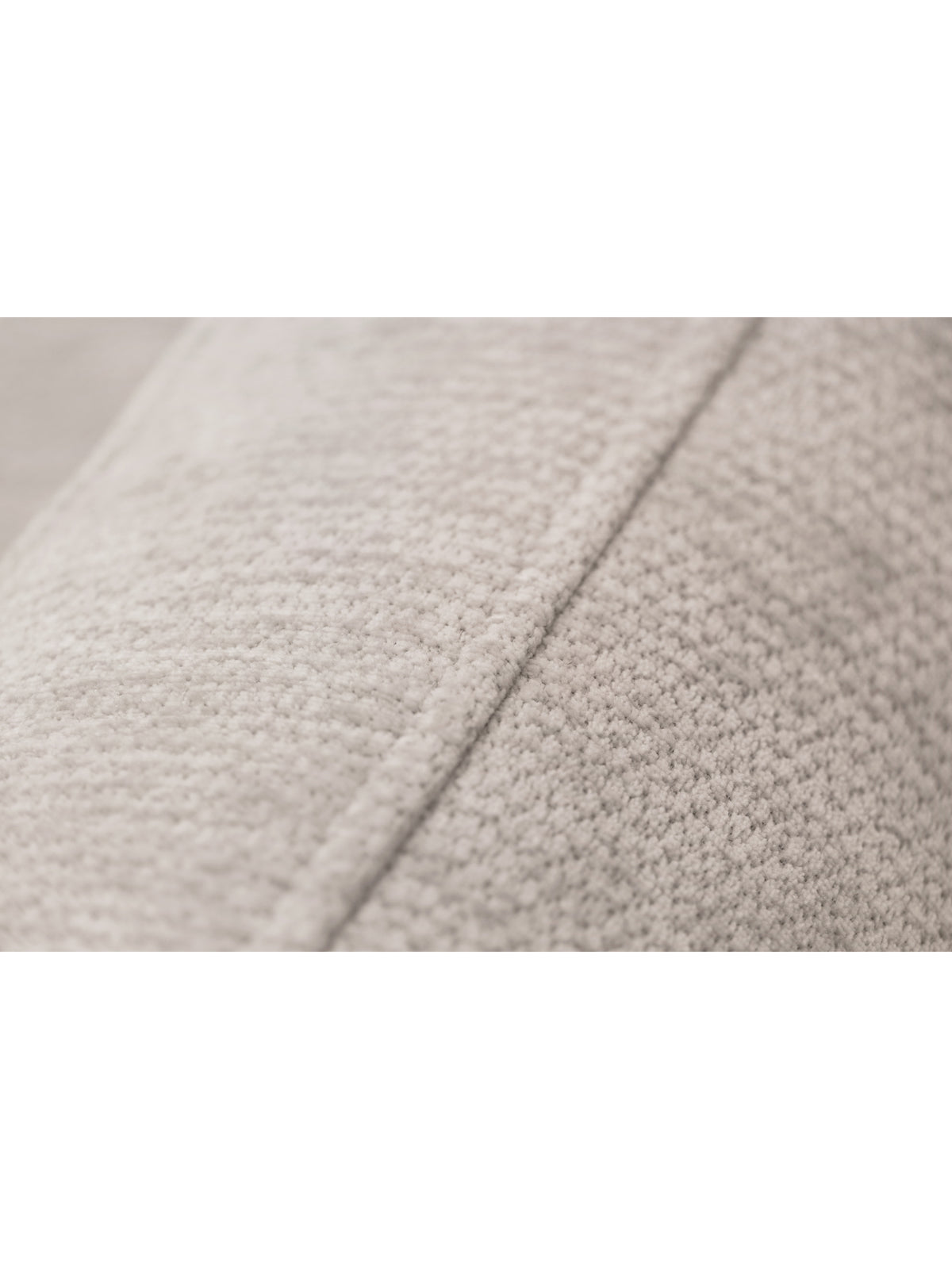 Narożnik Lagato w jasnoszarym materiale z widocznym detalem przeszycia