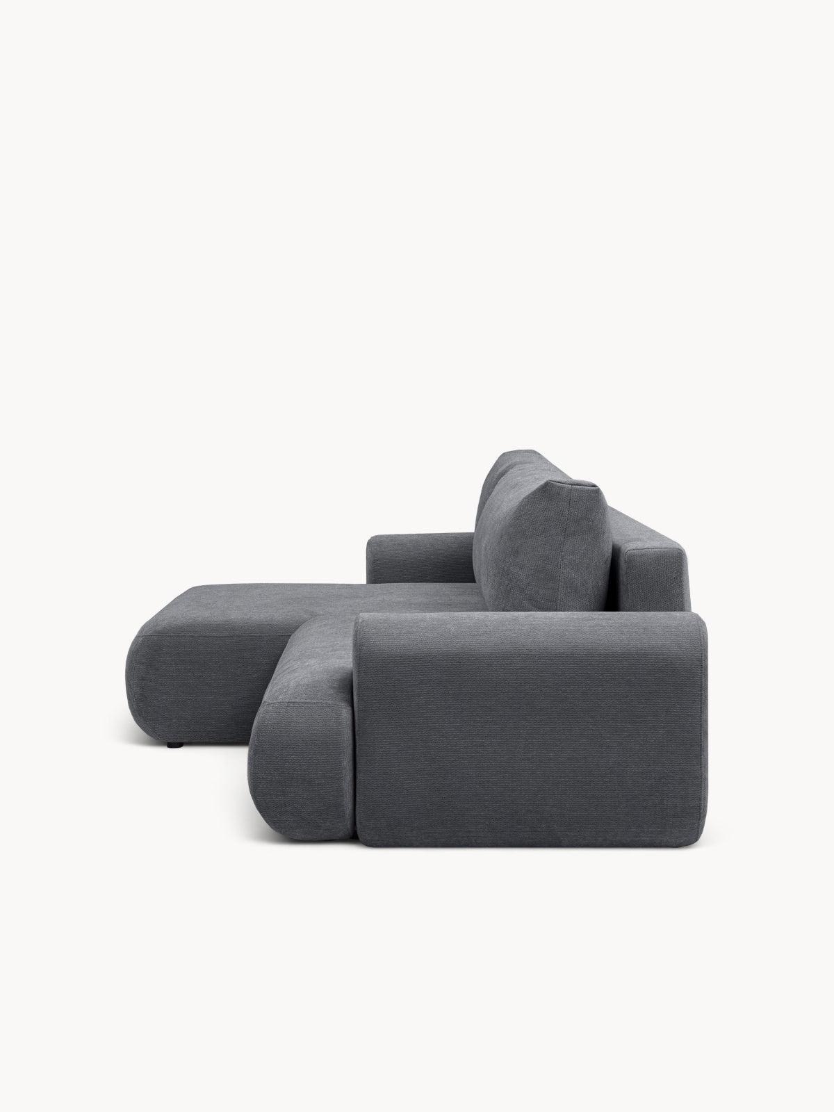 Colțar Lotulis Mini stânga material szenil gri Vibe 95 vedere laterală