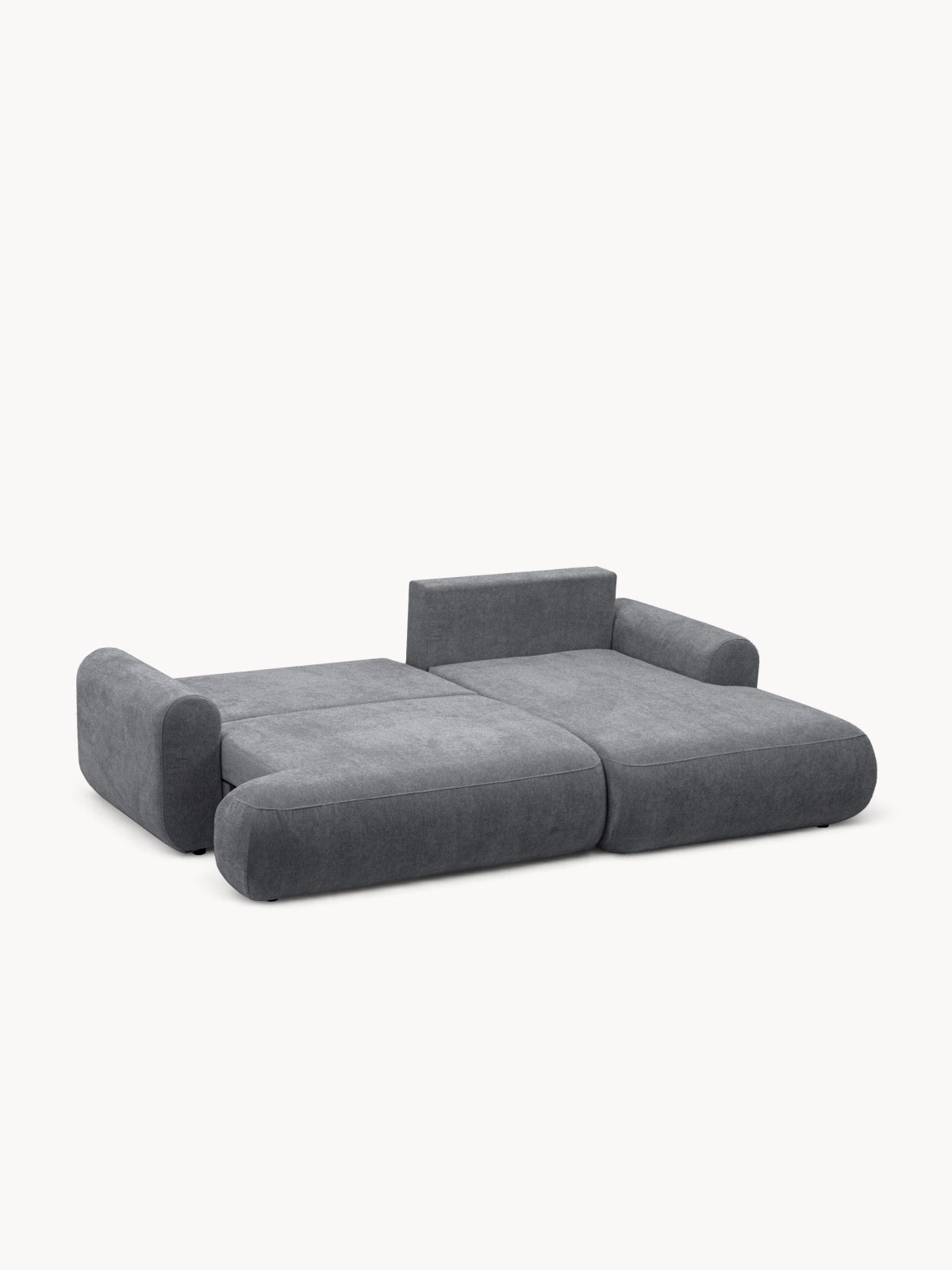 Colțar Lotulis Mini pe partea dreaptă, gri szenil Vibe 95, extensibil pentru dormit