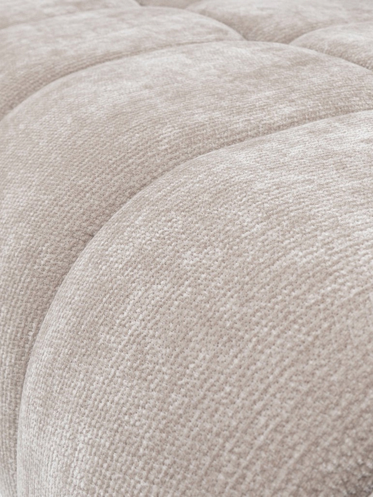 Colțar Lutario L stânga bej material textil Vibe 08 cu detaliu cusături