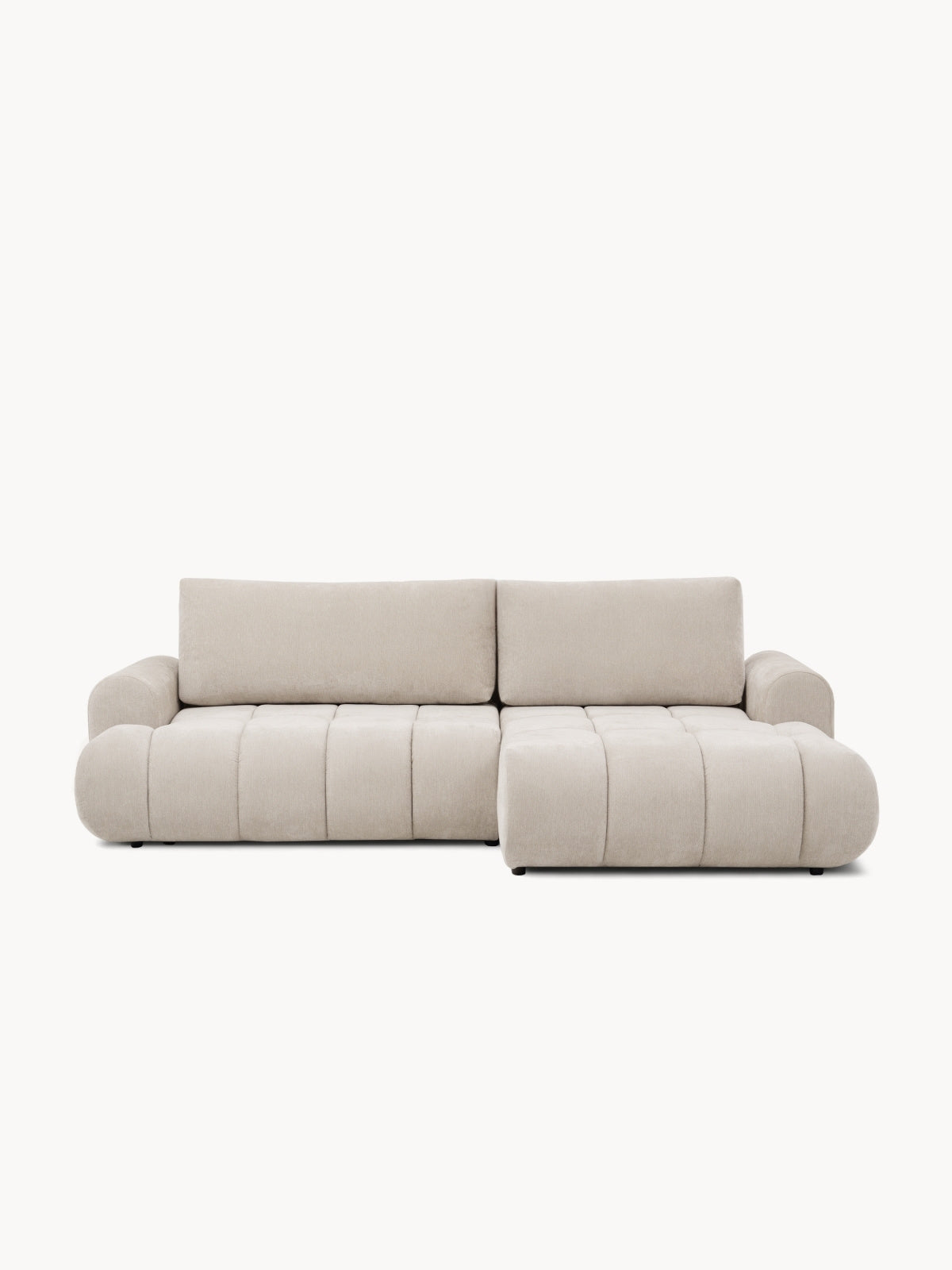 Canapea colț Lutario Mini dreapta bej deschis material Vibe 06 design modern