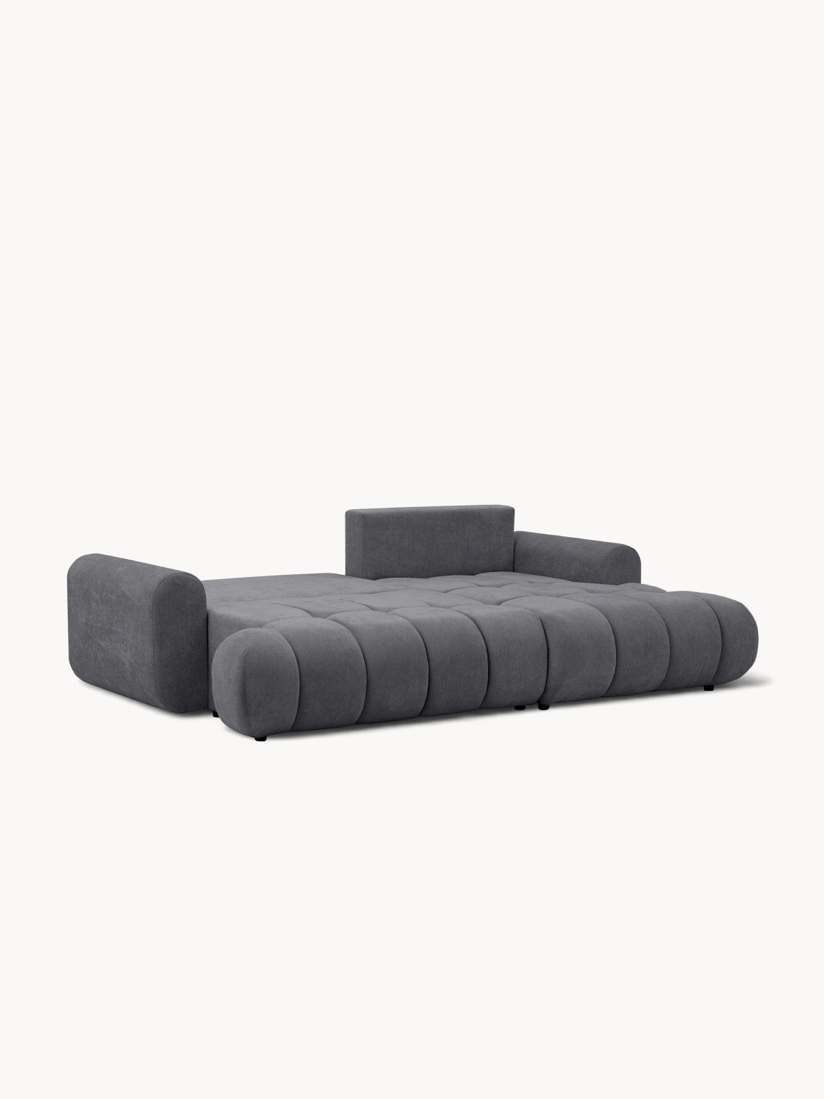 Colţar Lutario Mini gri Vibe 95 cu funcție de dormit pe partea dreaptă, extins