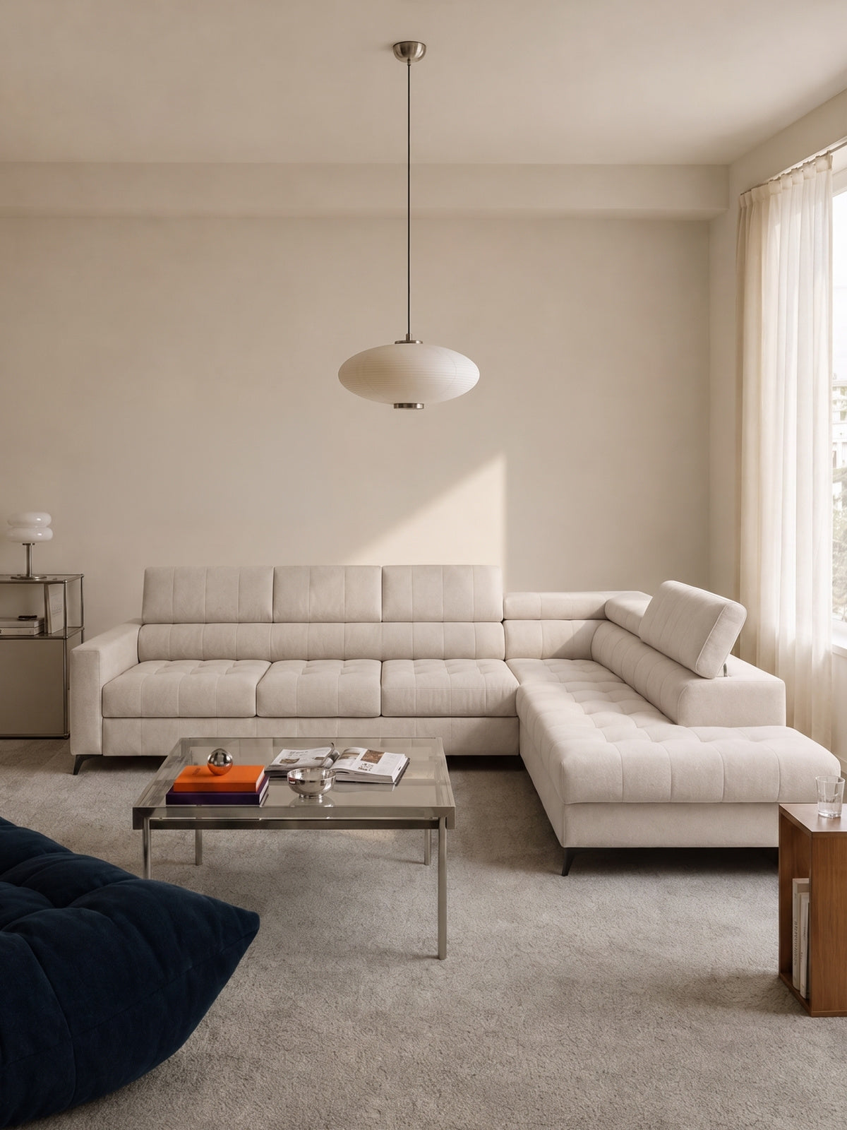 Colțar Nardo Maxi dreapta bej plus Pretty 03 în living modern