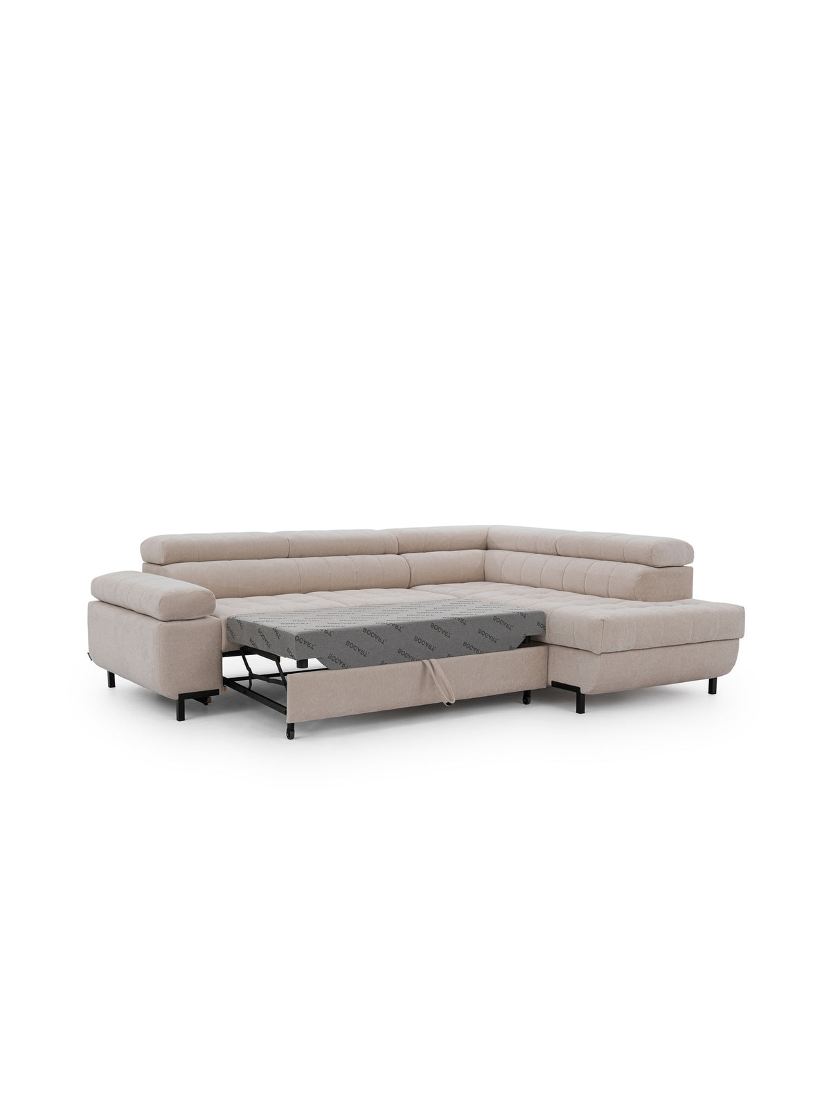 Colțar Tyrion L cu funcție de dormit, culoare deschisă, model cu pat extensibil